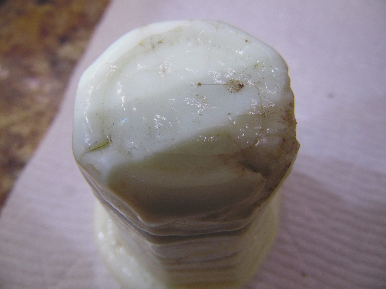 Rare Akro Agate Tumbler Mistake, OOAK, Marked