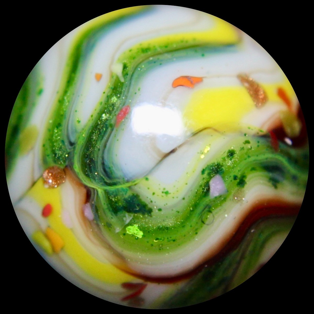 JABO Indian Summer Collector Series: Red, Green & Yellow Stoplight Flames Guinea