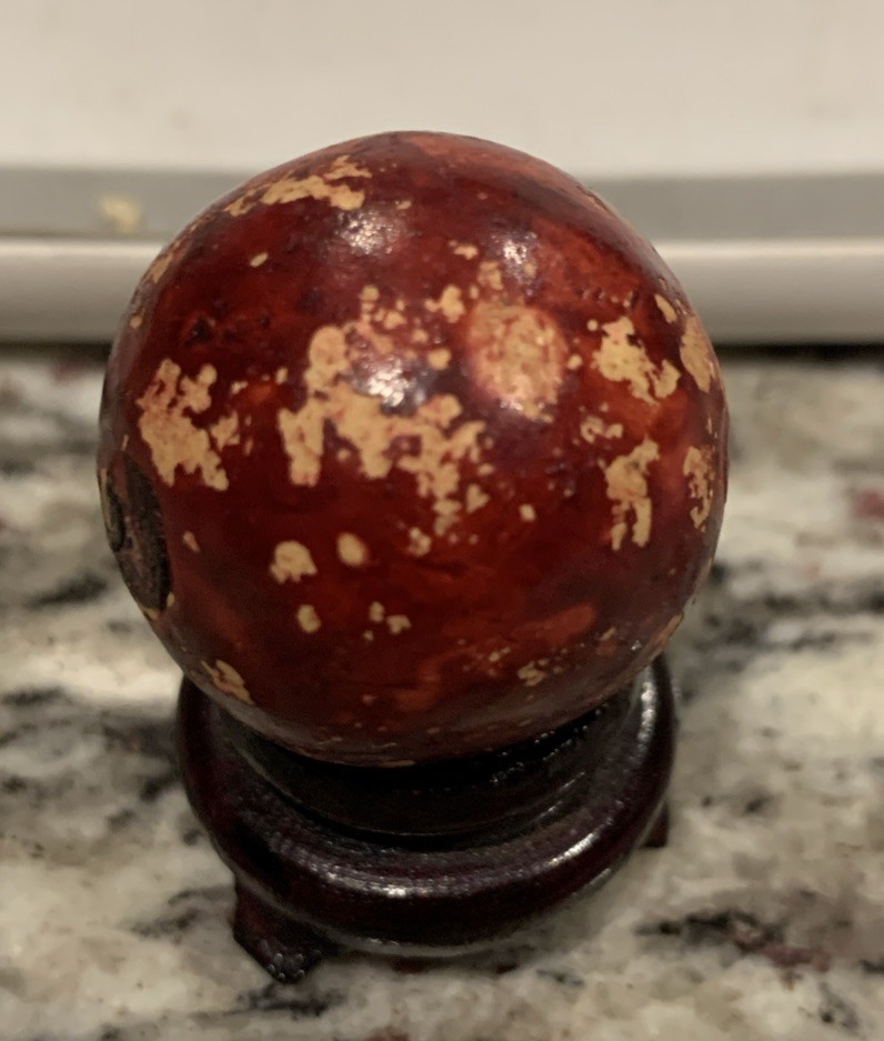 Rare Antique Red Bennington Handmade German Marble 25mm /.64