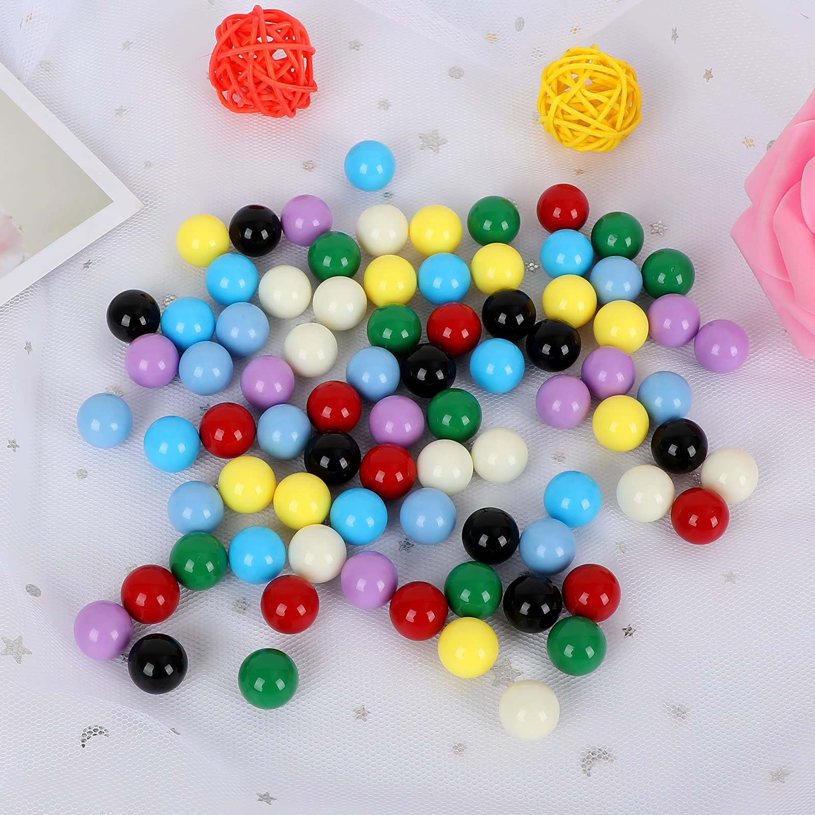 Game Marbles,80pcs Solid Color Game Balls for Chinese Checkers,Aggravation Ga…