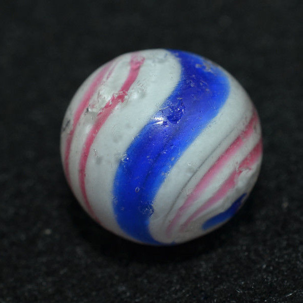 Peppermint Swirl Marble 11/16″ Rare Antique German Handmade MAR 204