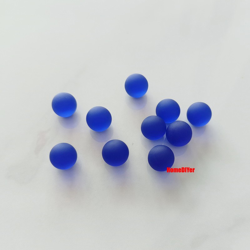 6mm-30mm Frosted Coloured Glass Beads Round Balls Toys Fish Tank Vase Decoration