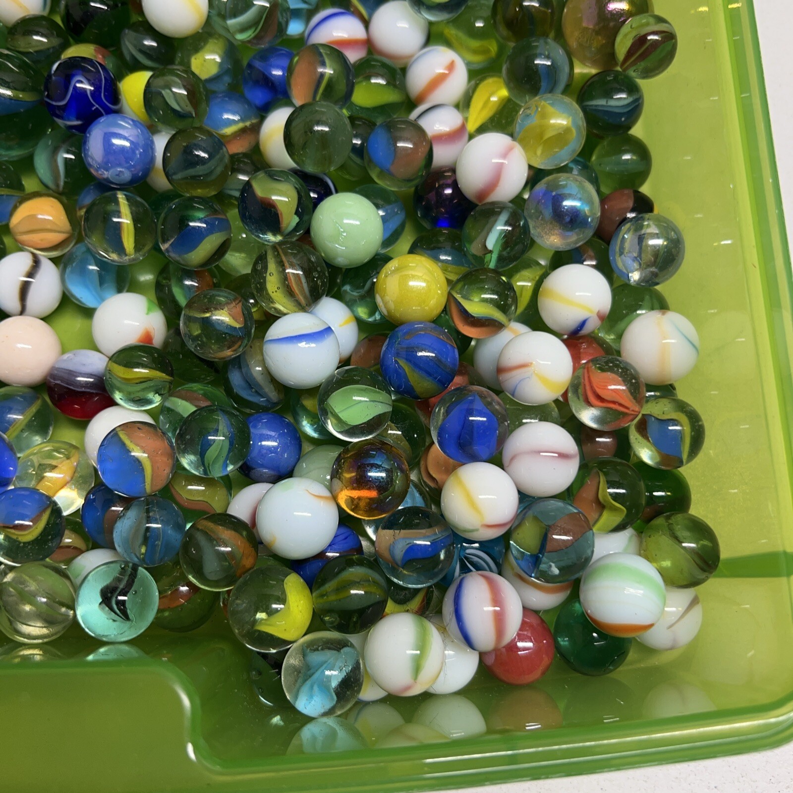 ESTATE FINDS Marbles Large Variety Lot Great Pieces Unsearched See Pictures 7lbs