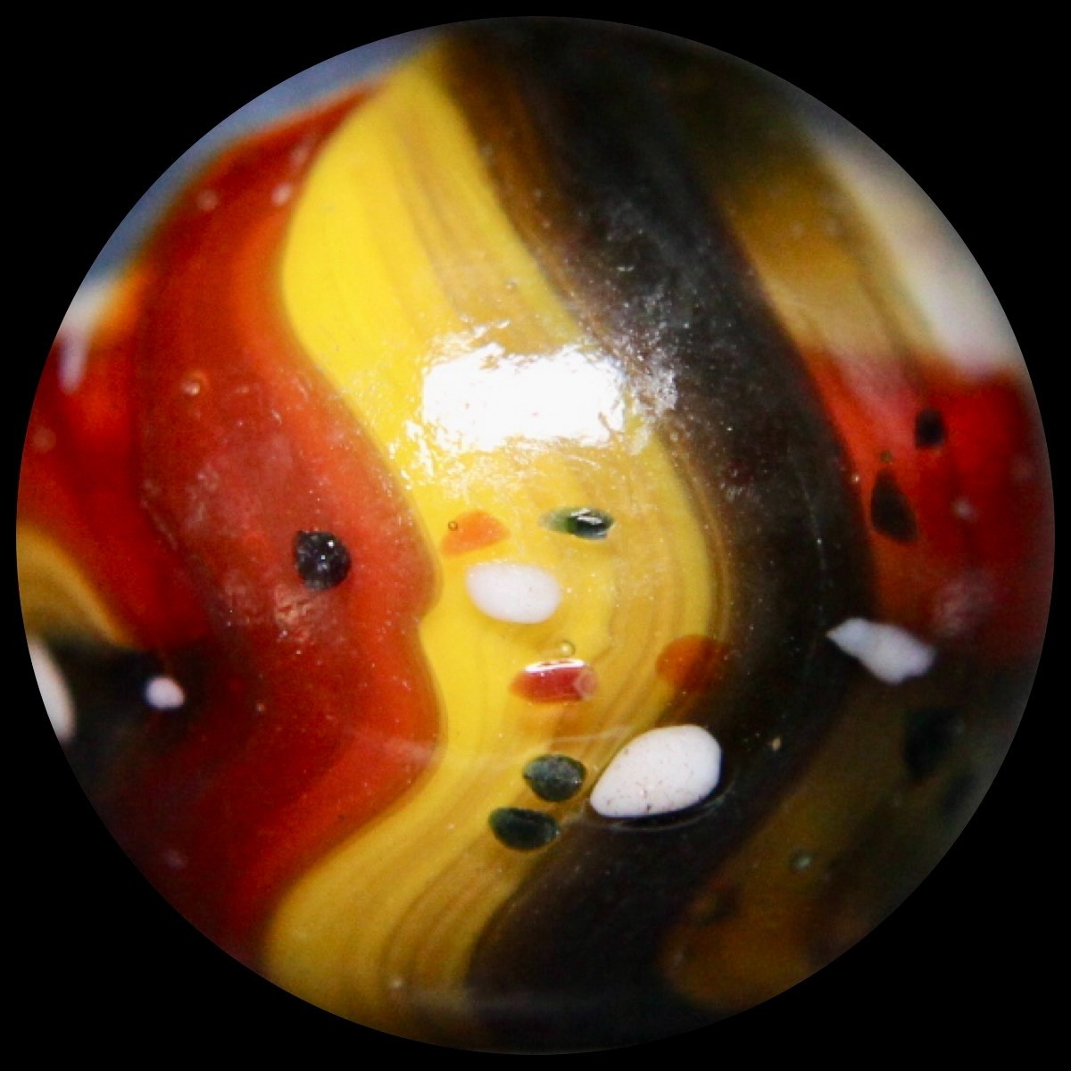 DAS Blue Moon Marble Collector Series: Oxblood Guinea