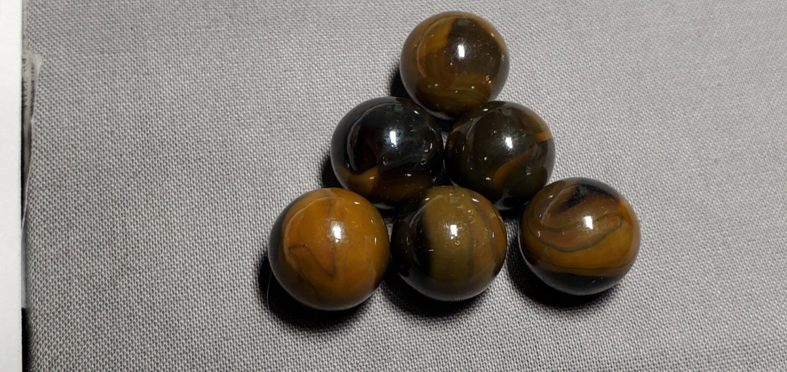 6 OUTSTANDING JABO SWIRL MARBLES $3.99 LOT #99A1I