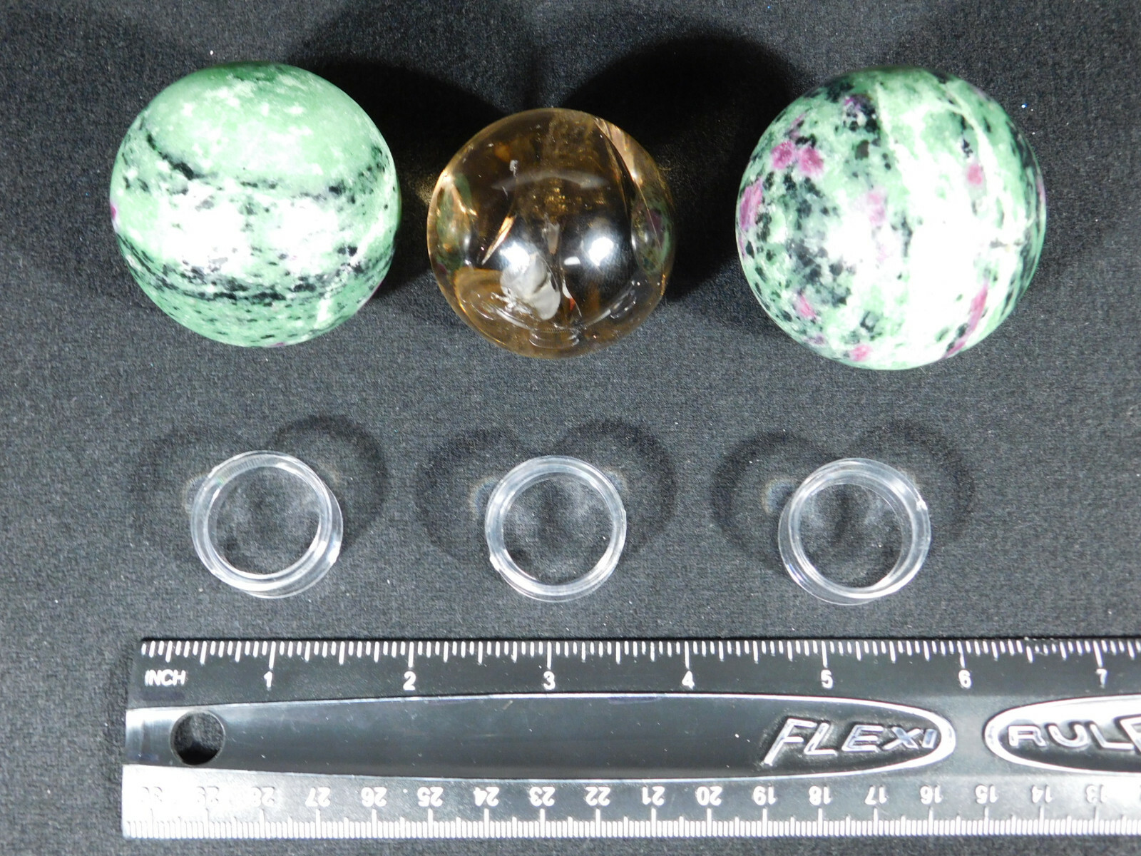 Sphere Display Stand Lot of THREE Clear Acrylic Small Size