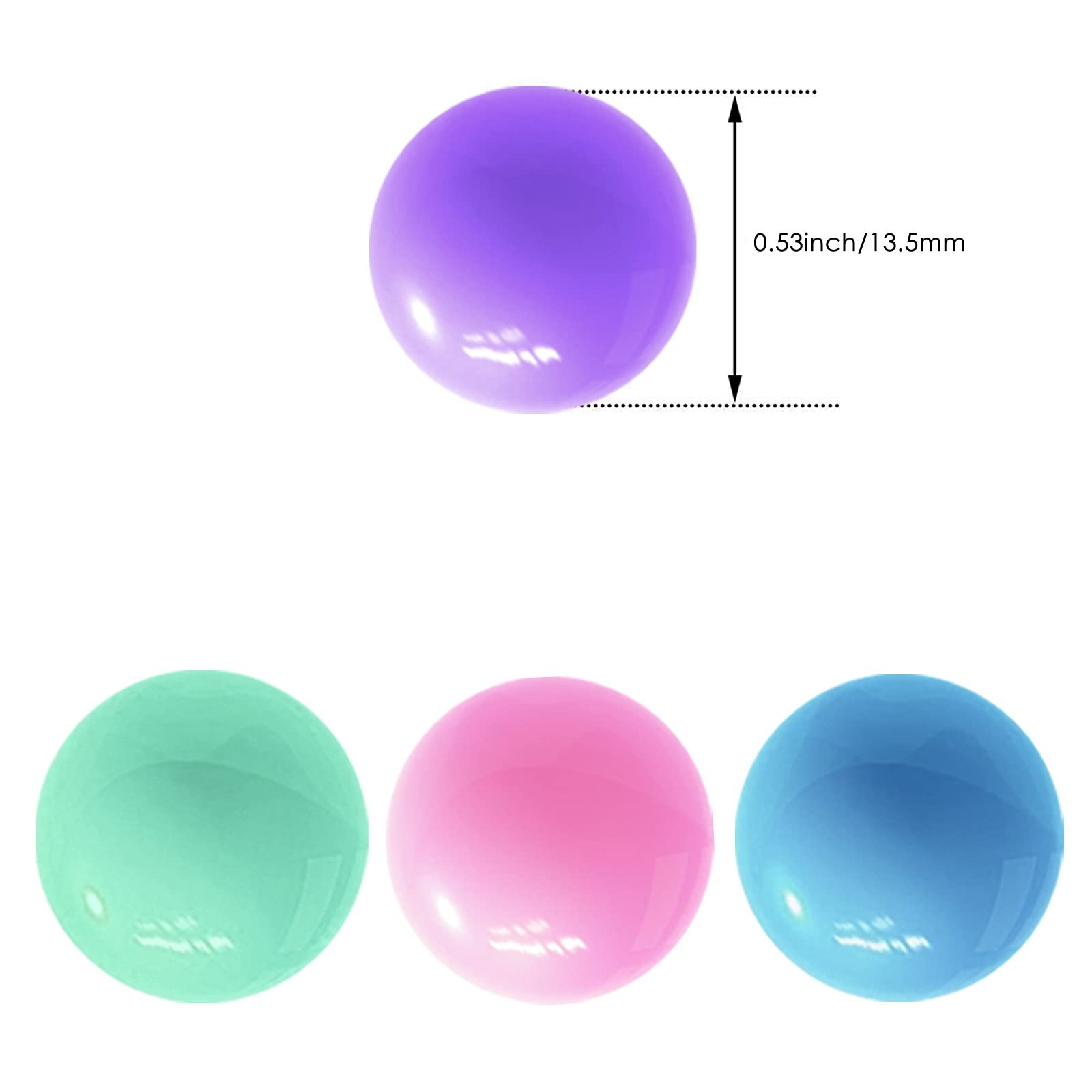 Hotusi 80Pcs Game Replacement 13.5 millimeters, Pink, Blue, Purple, Green