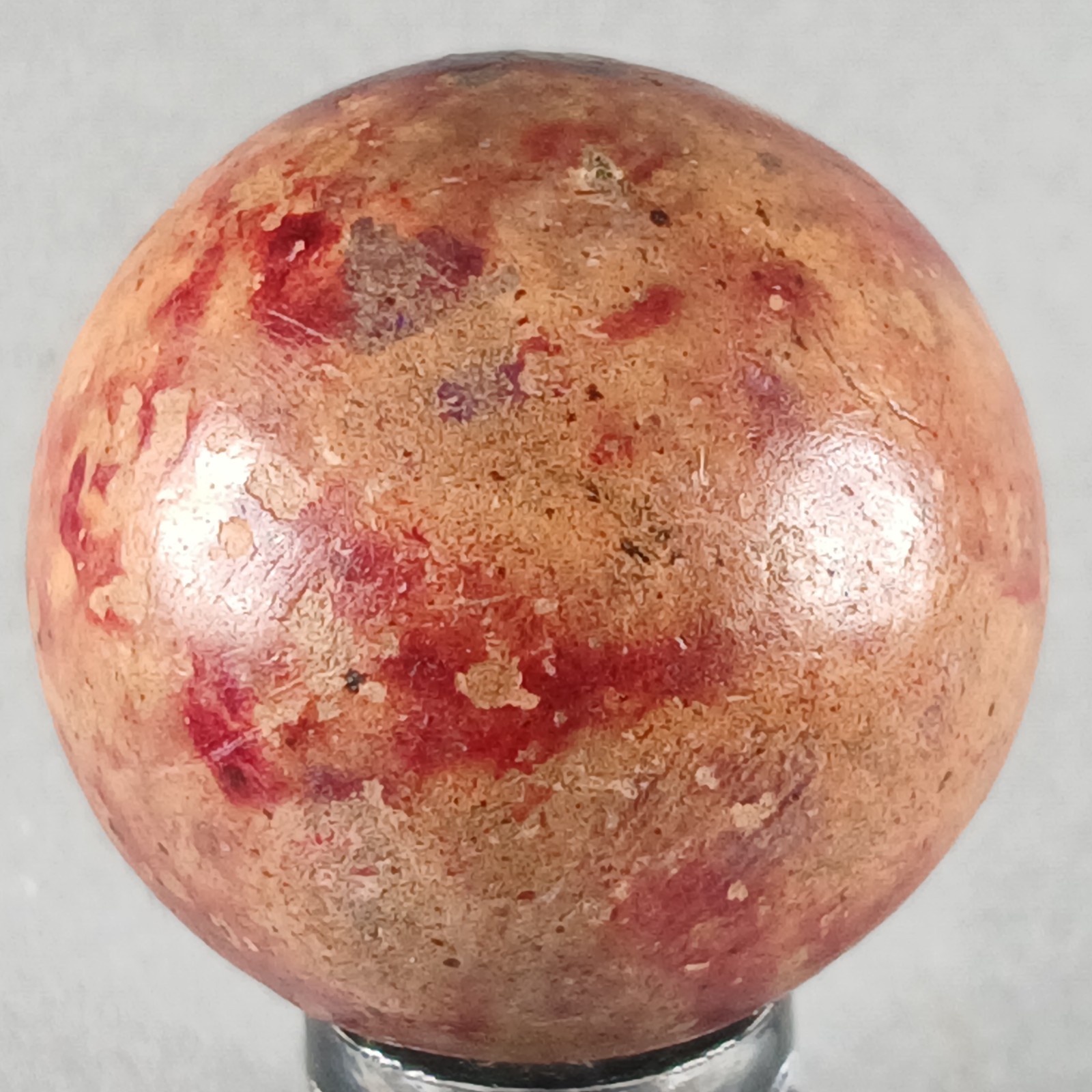 Large Vintage Clay Marble .98 Inches Near-Mint Condition