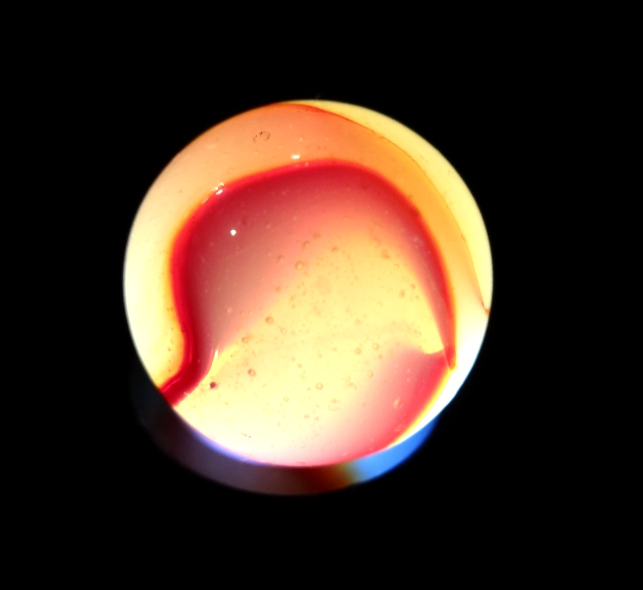 KOKOMO OPALESCENT GLASS CO. Made on the old Peltier machine on OPAL GLASS #2