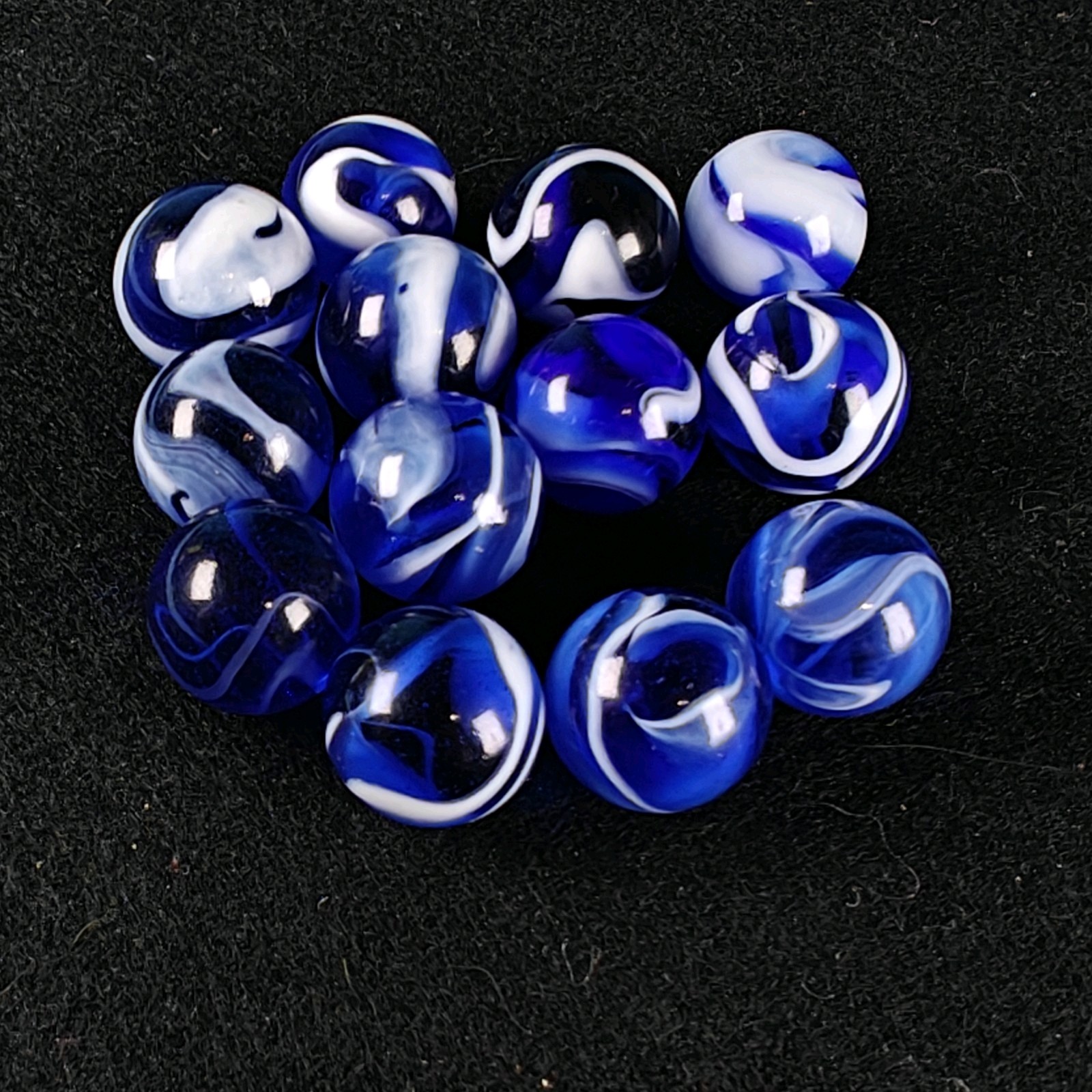 Marble Lot Collection Blue And White Swirl Transparent