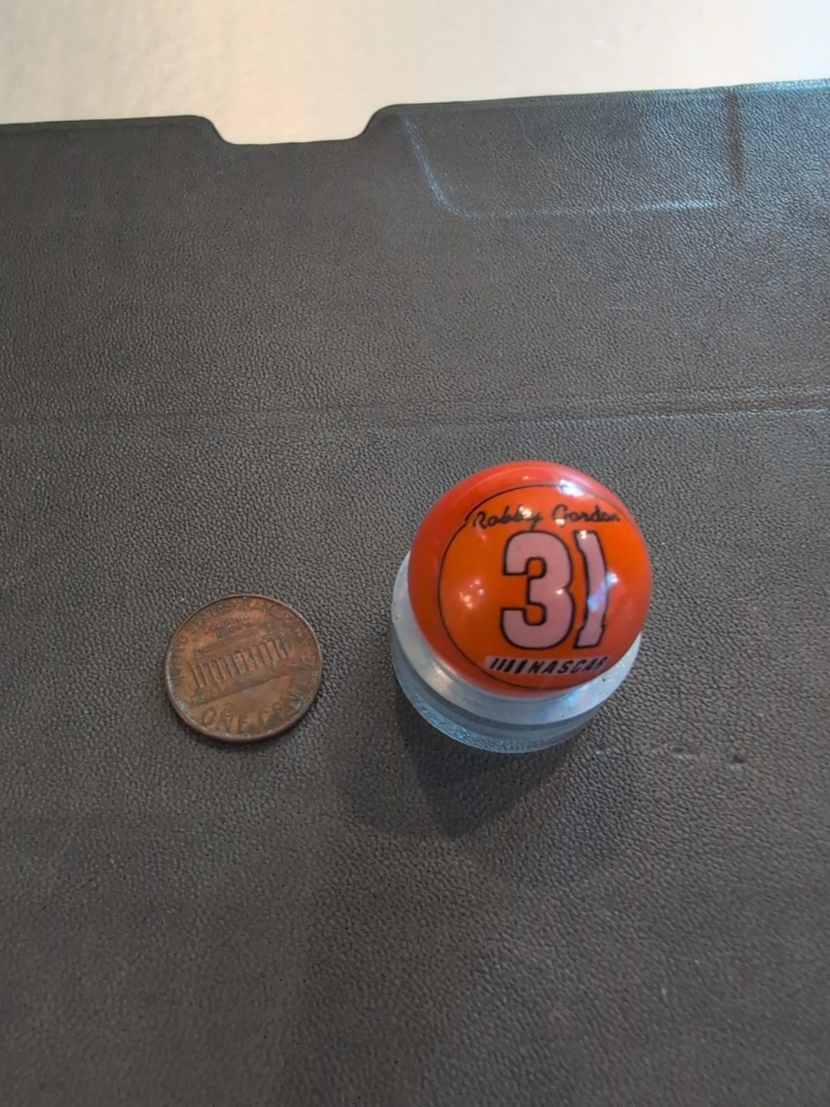One Vintage NASCAR #31 Logo Promo Orange Marble Robby Gordon