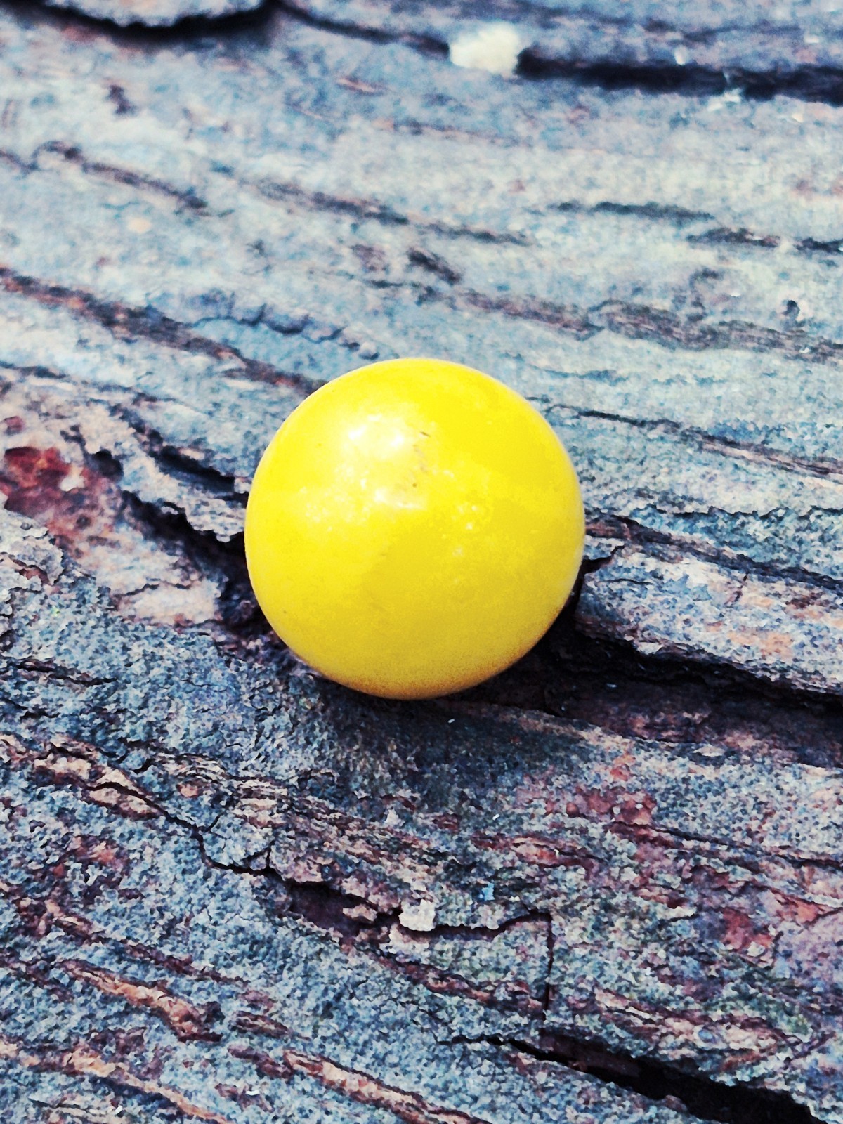 Vintage CAC Rare Opaque Yellow Pearl Swirl Christensen Marble Gathered Pontil