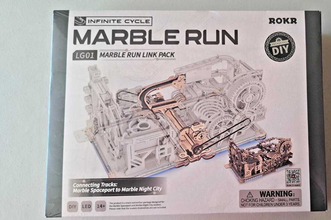 2 Pack ROKR LG01 Marble Run Link Pack Spaceport Night City SEALED