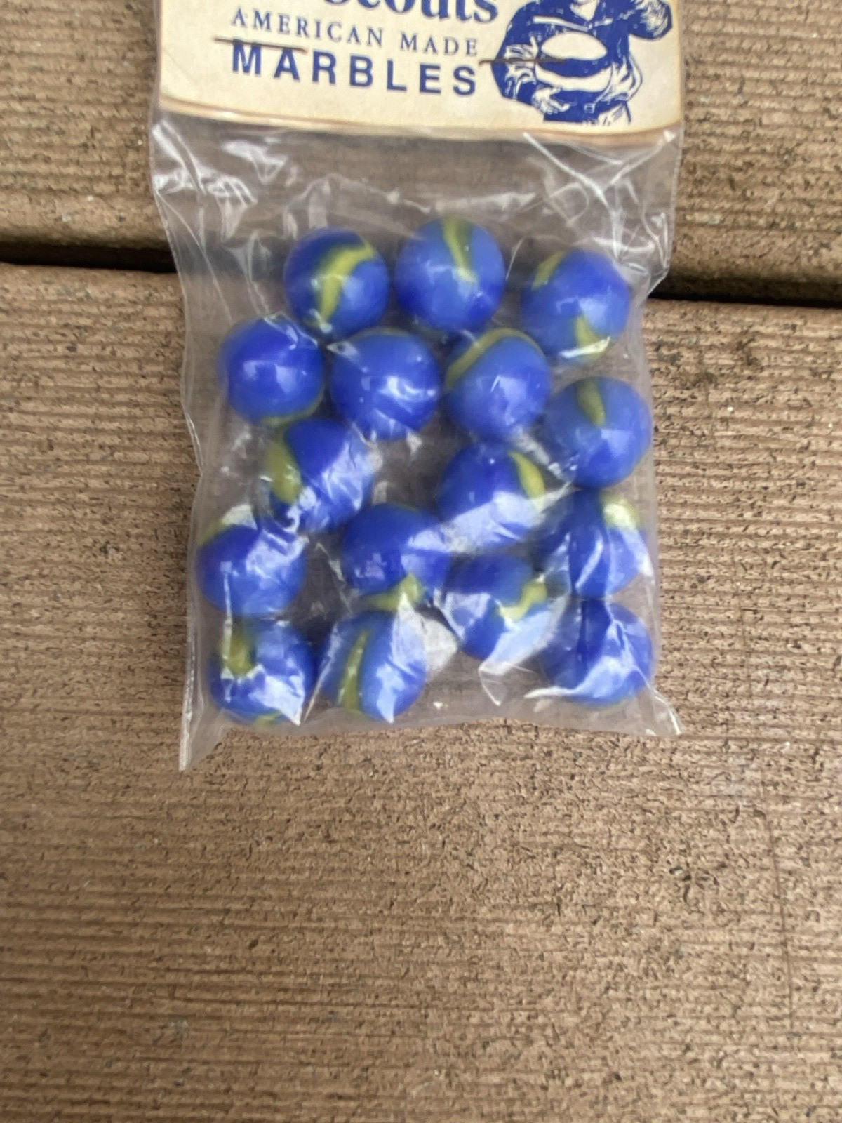 CUB SCOUTS Marbles ORIGINAL BAG 16 Marbles VINTAGE MARBLES American Made