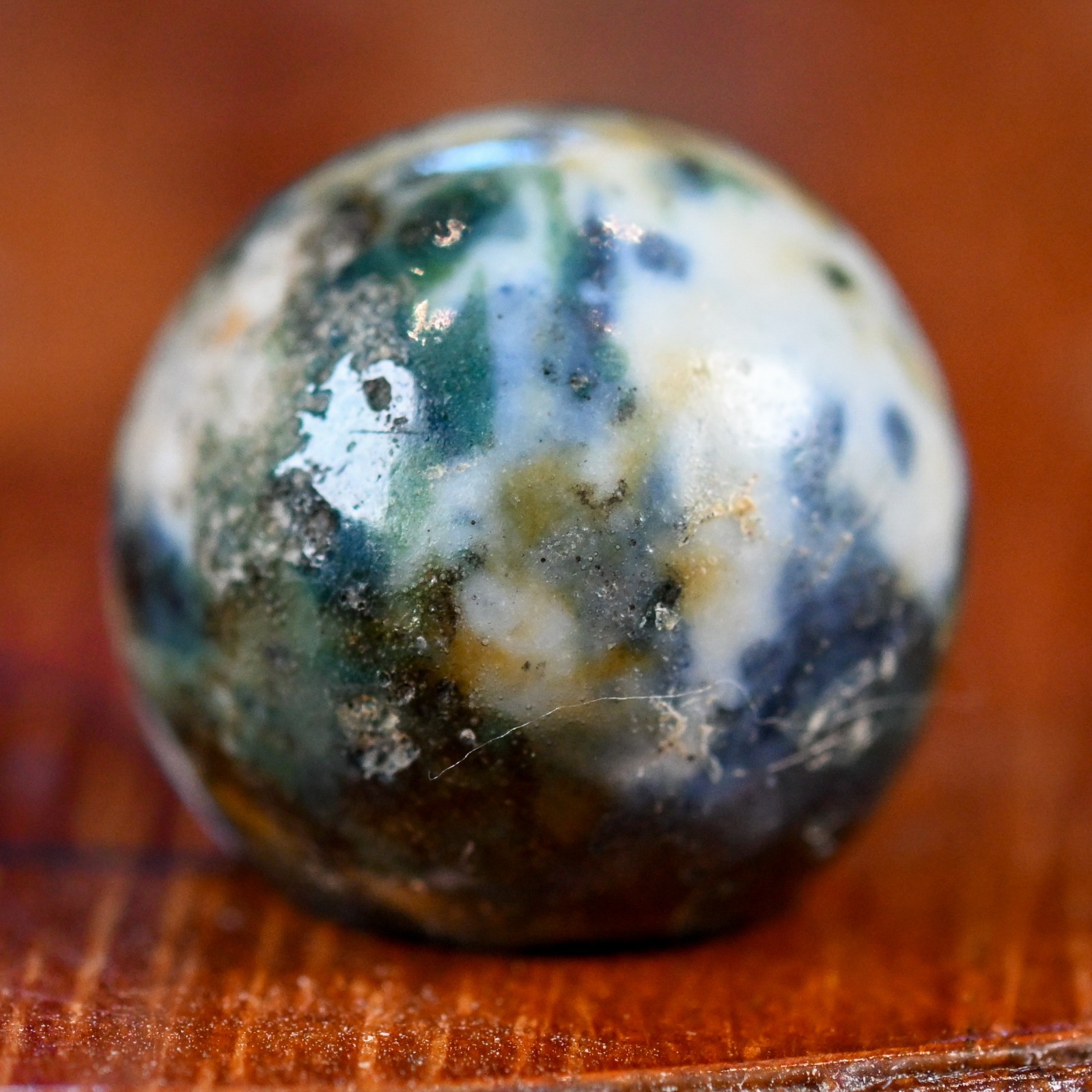 Colorful Fancy Bennington Marble, Handmade 0.58 inch, Mint, Germany, S1650