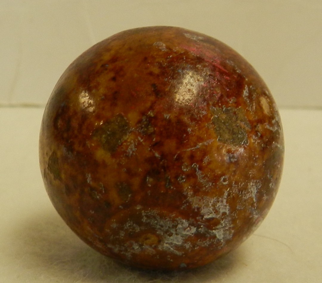 #20672m Large 1.22 Inches Vintage German Handmade Bennington Marble