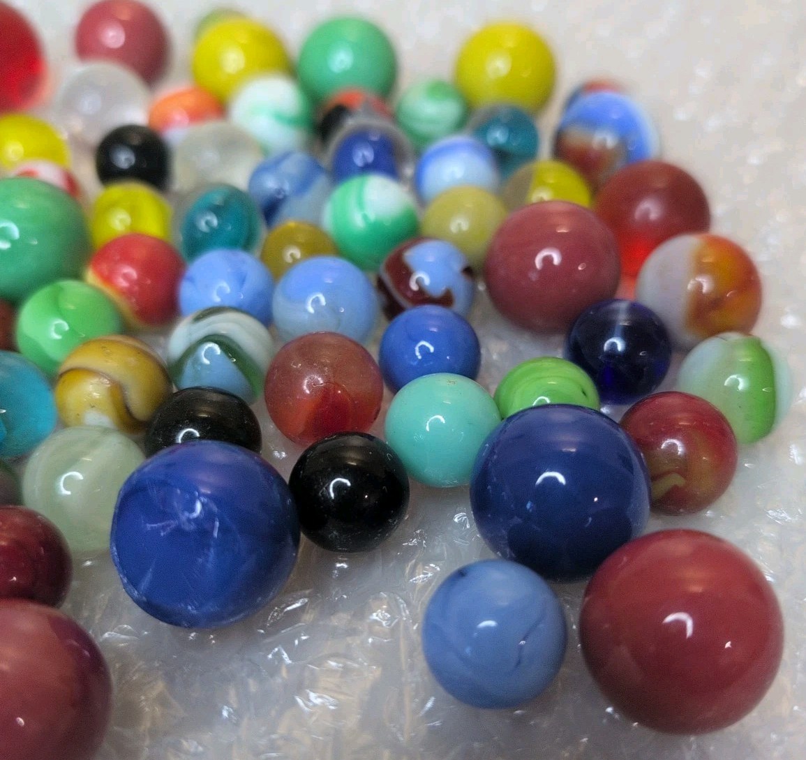 Vintage Antique Marble Lot Of 140+ Pre 1970’s Peltier Akro Agate +