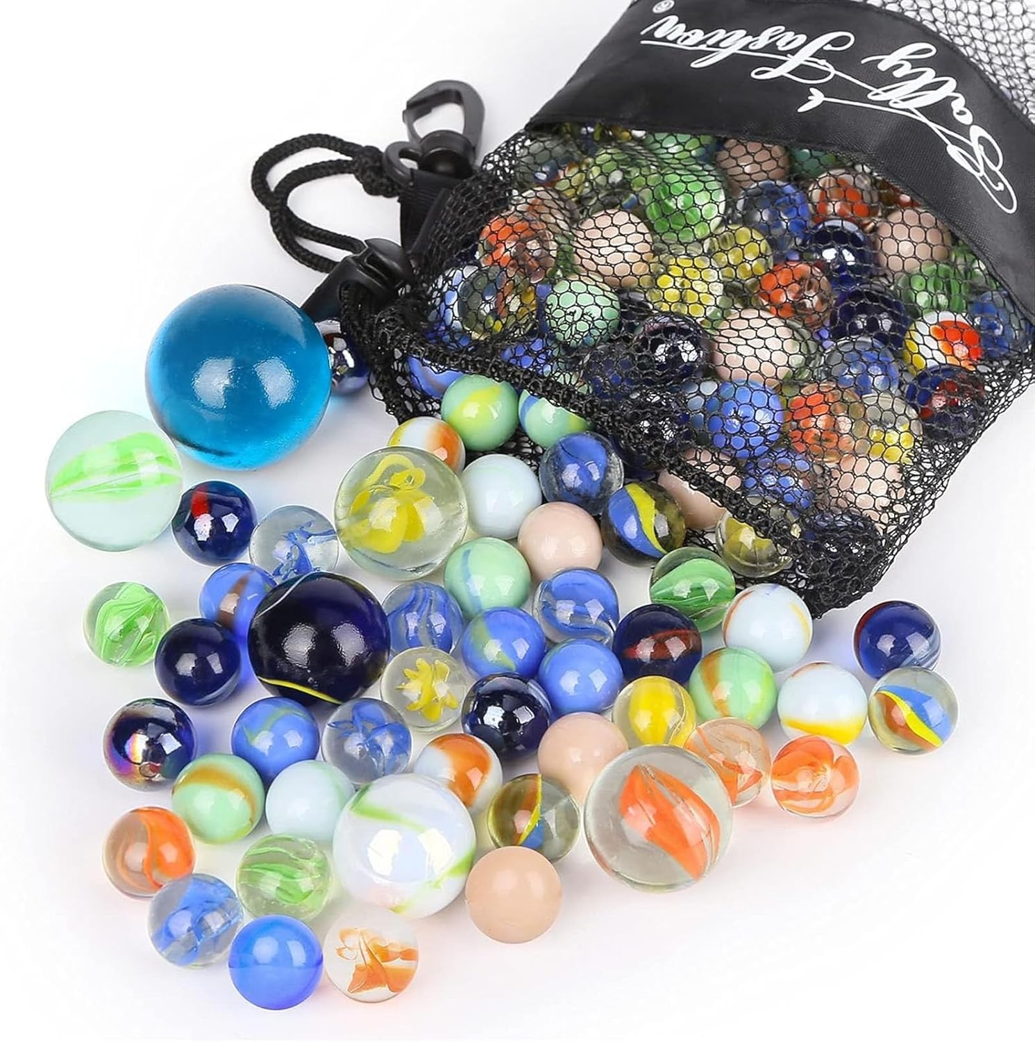 Versatile 66PCS Glass Marbles for Games, DIY Crafts, & Stunning Decor Ideas
