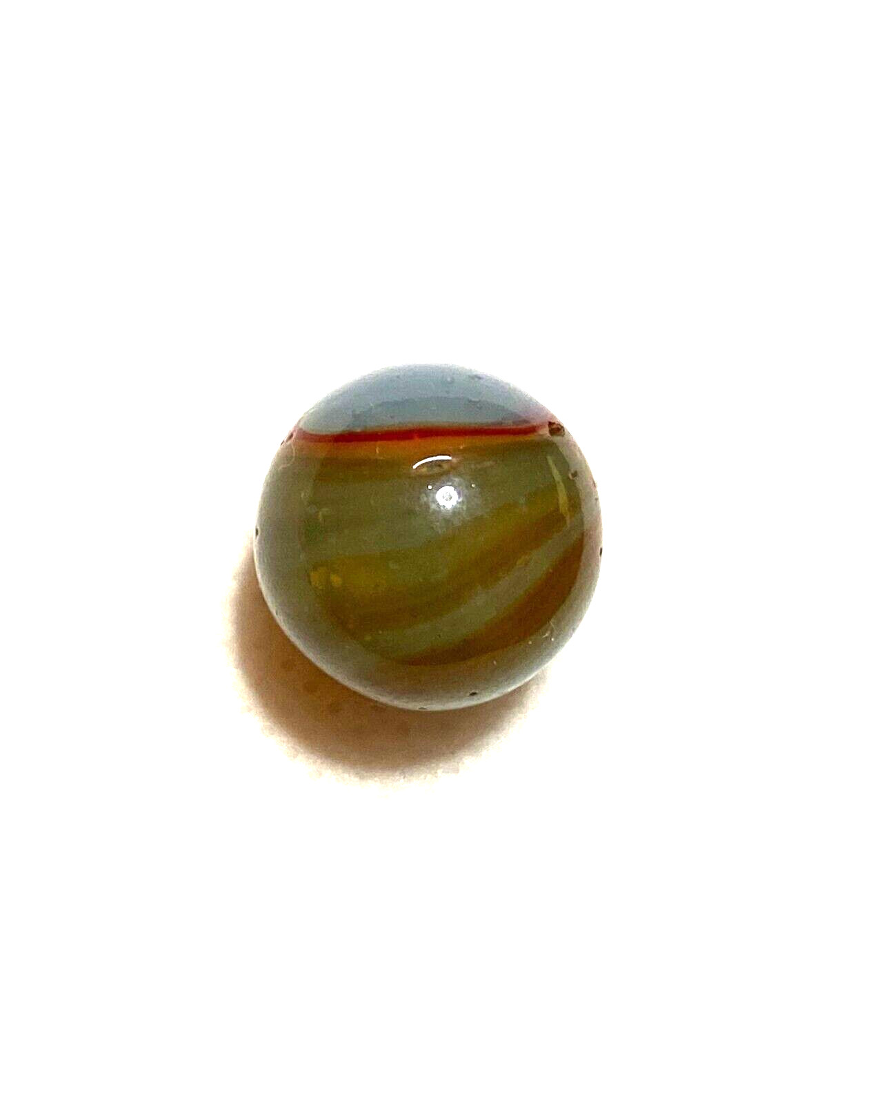 CLEAR BASE TRILIGHT BUTTERMILK VITRO AGATE OXBLOOD .59″ NM + – BLOW-HOLES MF27