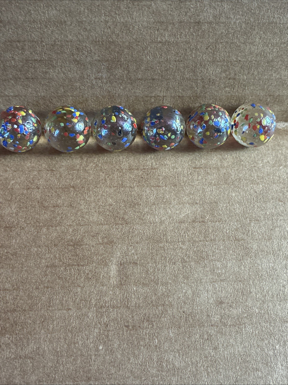 transparent matte with multicolor mosaic large Swirl Vintage Marble