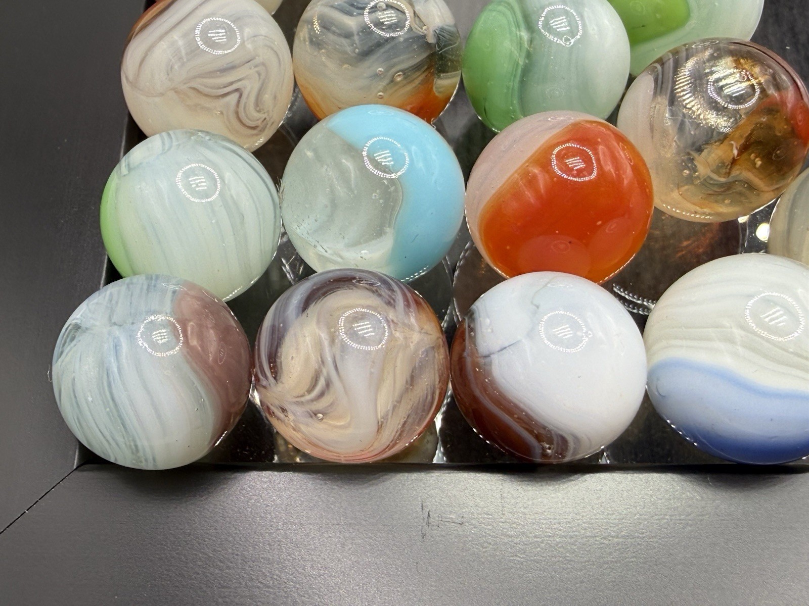 Lot of 20 Vintage Vitro Phantom Conqueror Marbles MIBS NM-M Condition