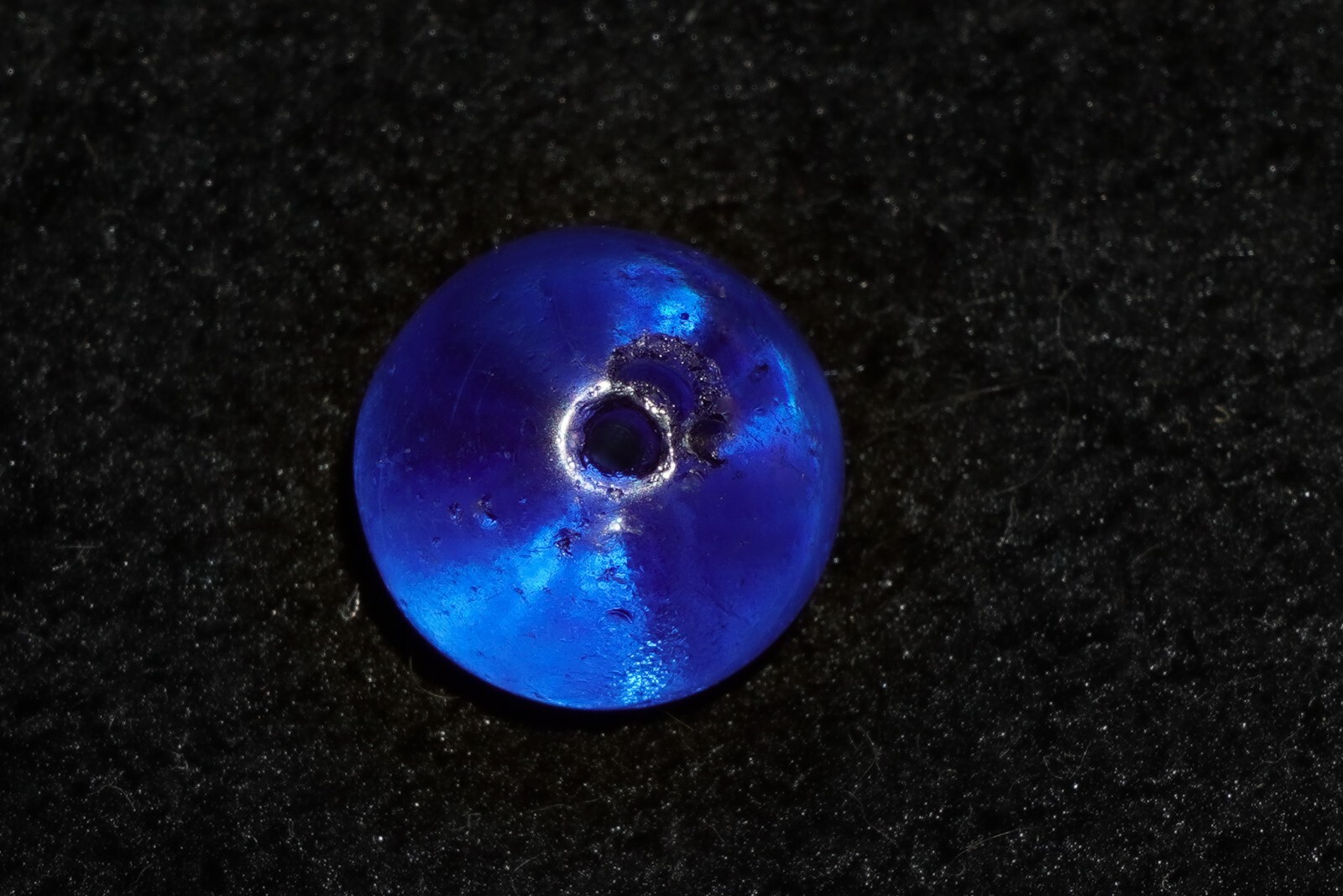 Vintage Royal Blue Cyclone Transparent Marble Bead Jewelry?