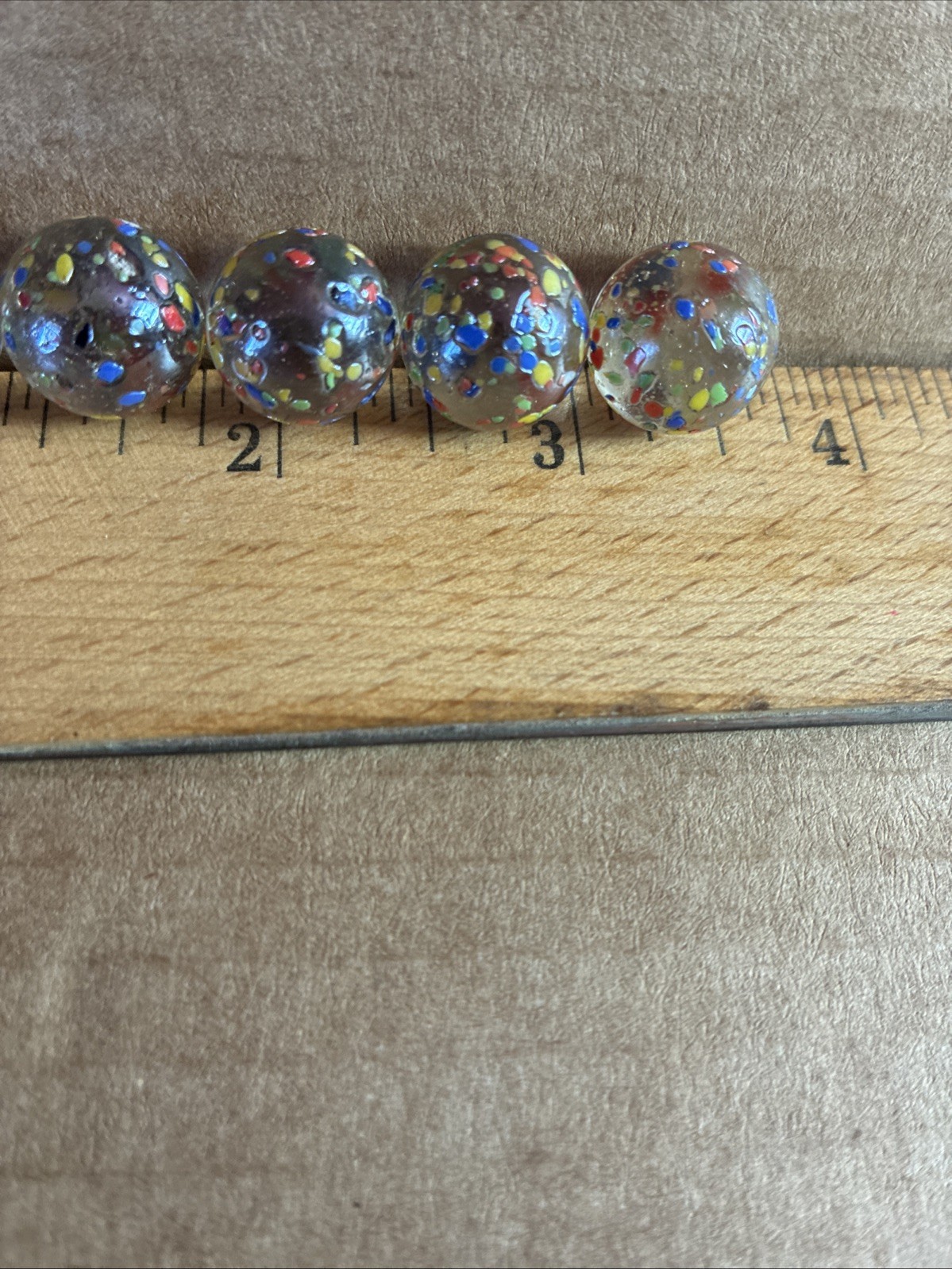 transparent matte with multicolor mosaic large Swirl Vintage Marble