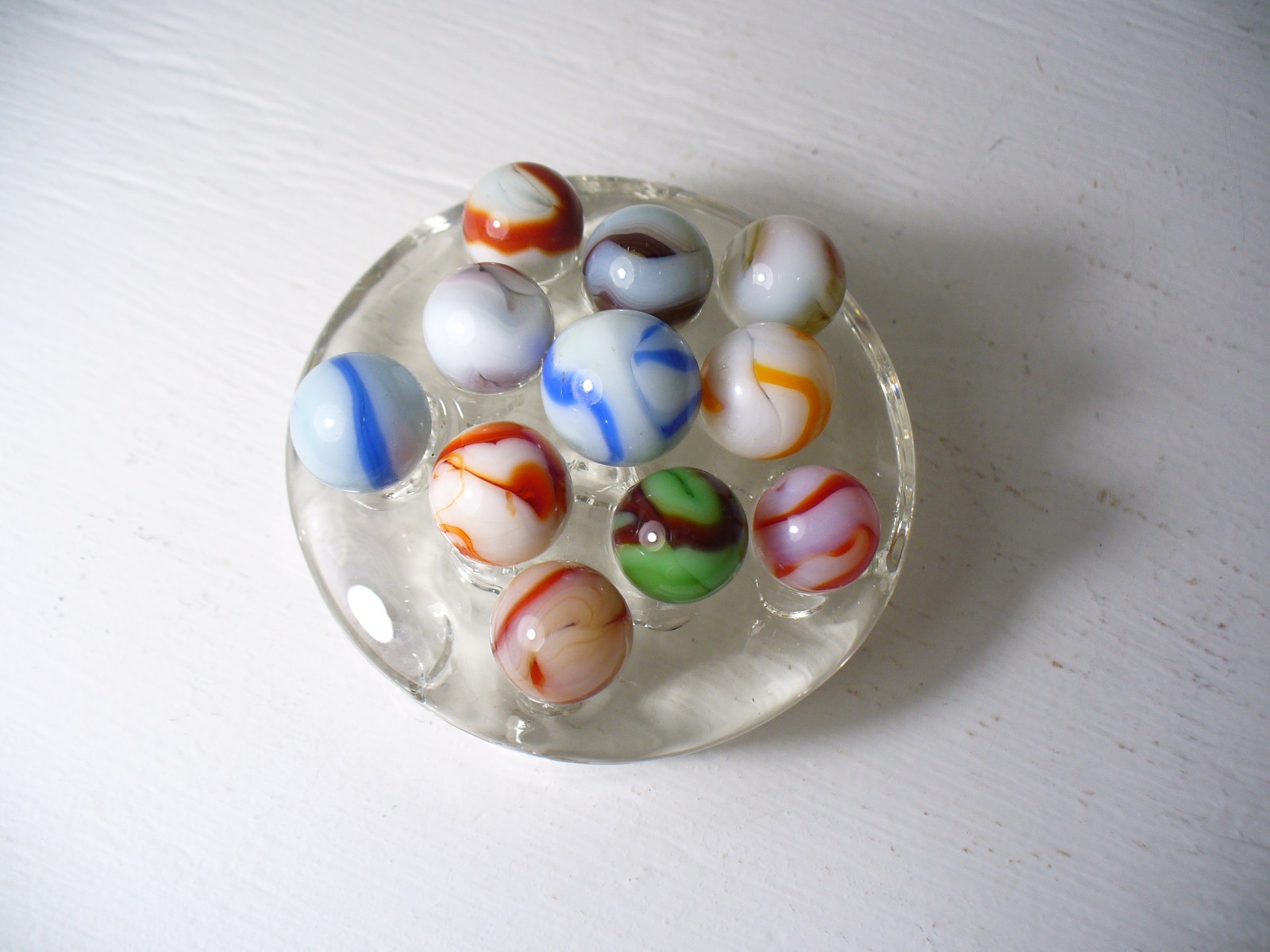 #909 Marbles West Virginia Swirls 11 pieces Alley, Champion.