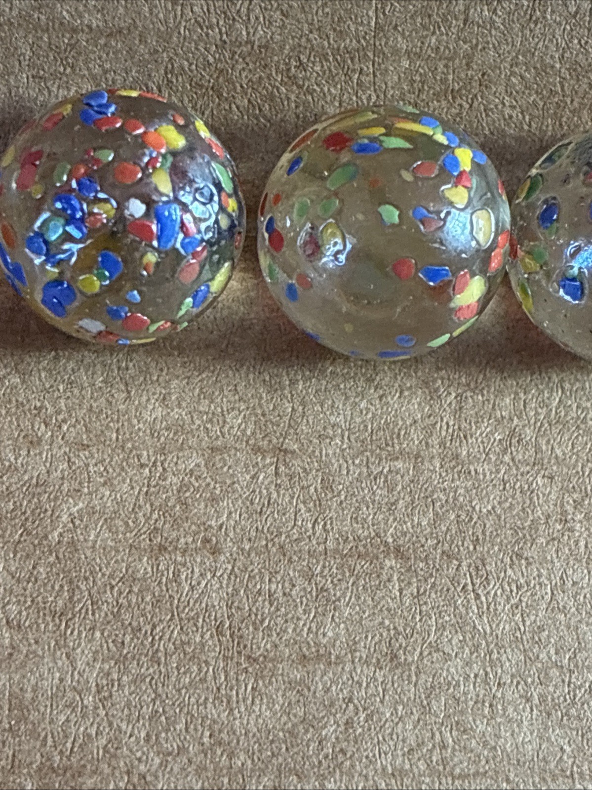 transparent matte with multicolor mosaic large Swirl Vintage Marble