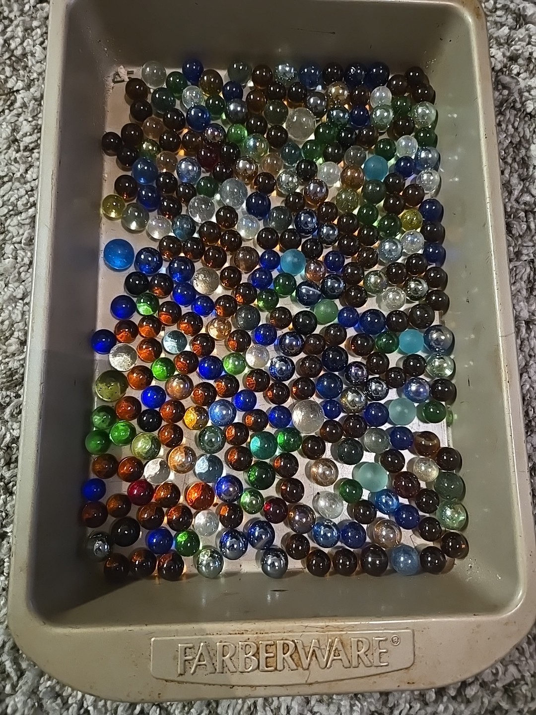 2 Ibs 11 Oz Assorted Vintage Glass Marbles – Lot #46