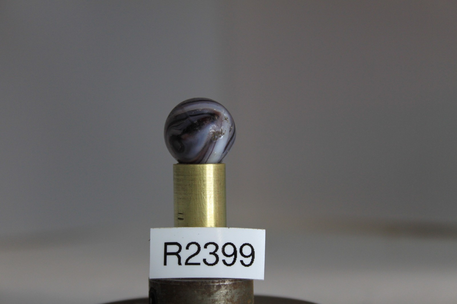 CHRISTENSEN AGATE MARBLE COLD ROLLED PURPLE OPAQUE WHITE 11/16″ CIRCA 1925-1933