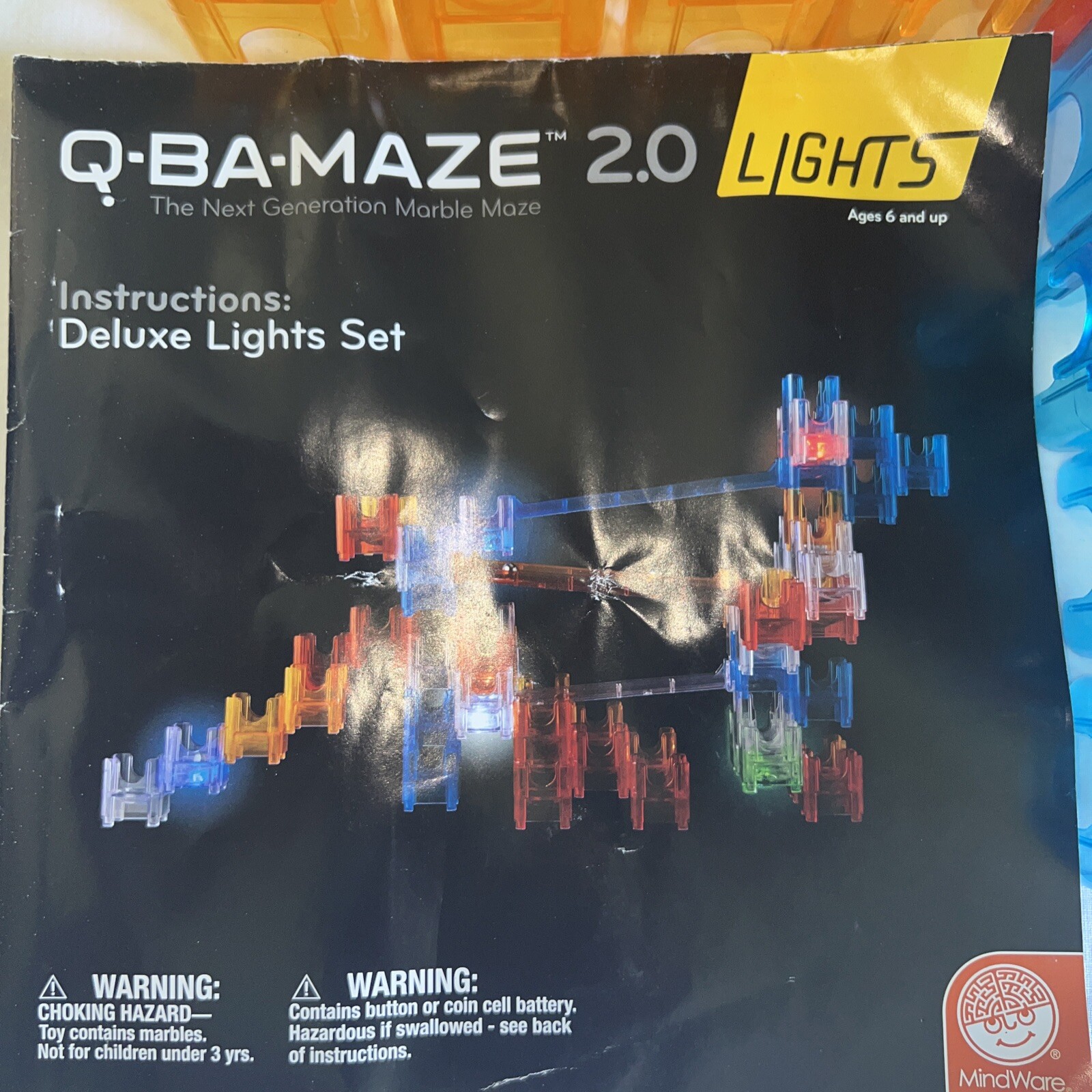 Q-BA-MAZE 2.0: Deluxe Lights Set Age 6 and Up 60 Cubes/8 Light-up 17 marb