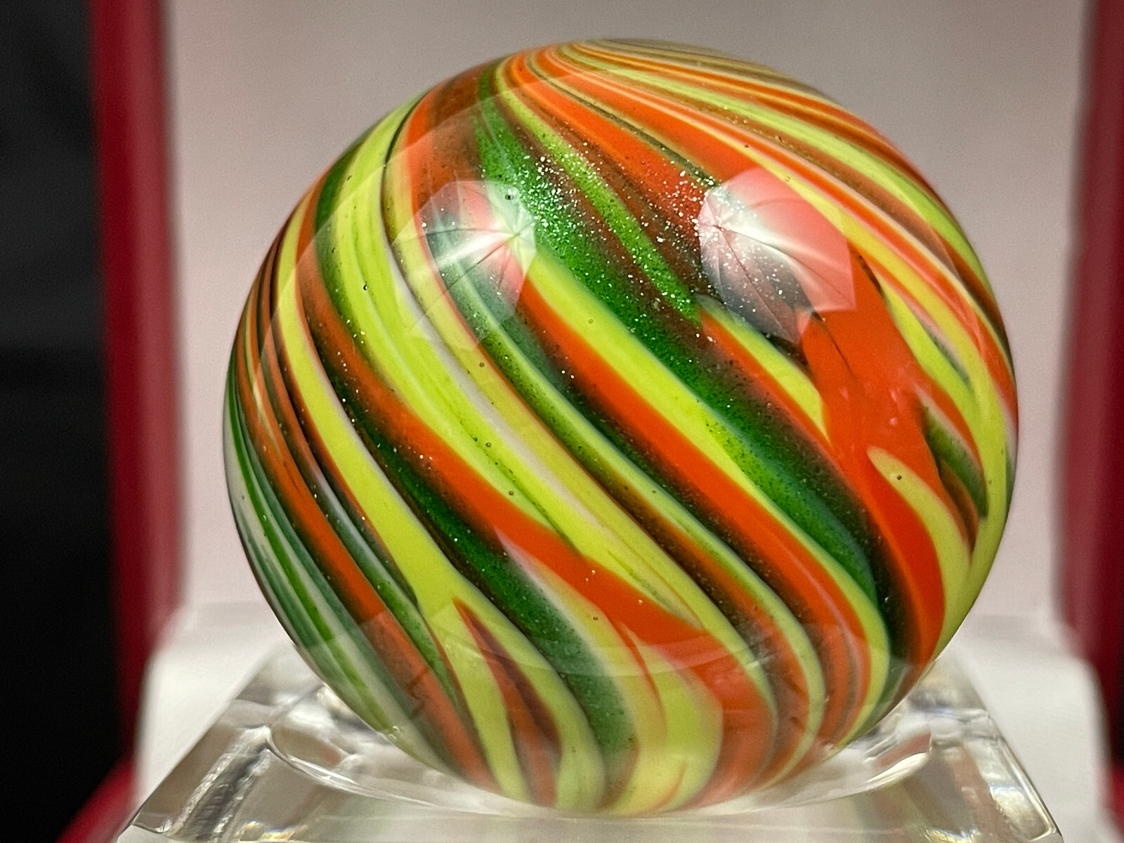 Rick Davis Glass Art Marble 1.48″ Signed #25
