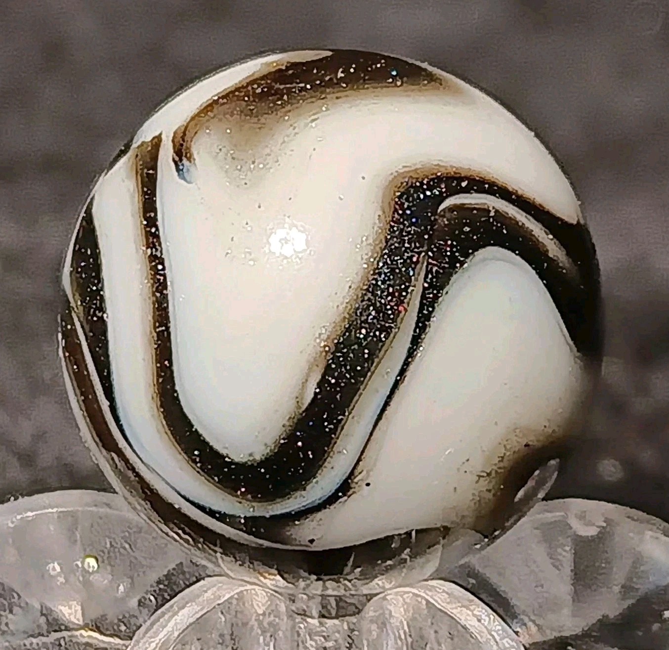 Peltier NLR “Zebra” Marble. Drenched With Aventurine. .61″ Mint(-)
