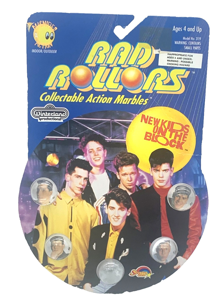 New Kids On The Block Rad Rollers Collectible Marbles VTG 1990 4+ New In Box