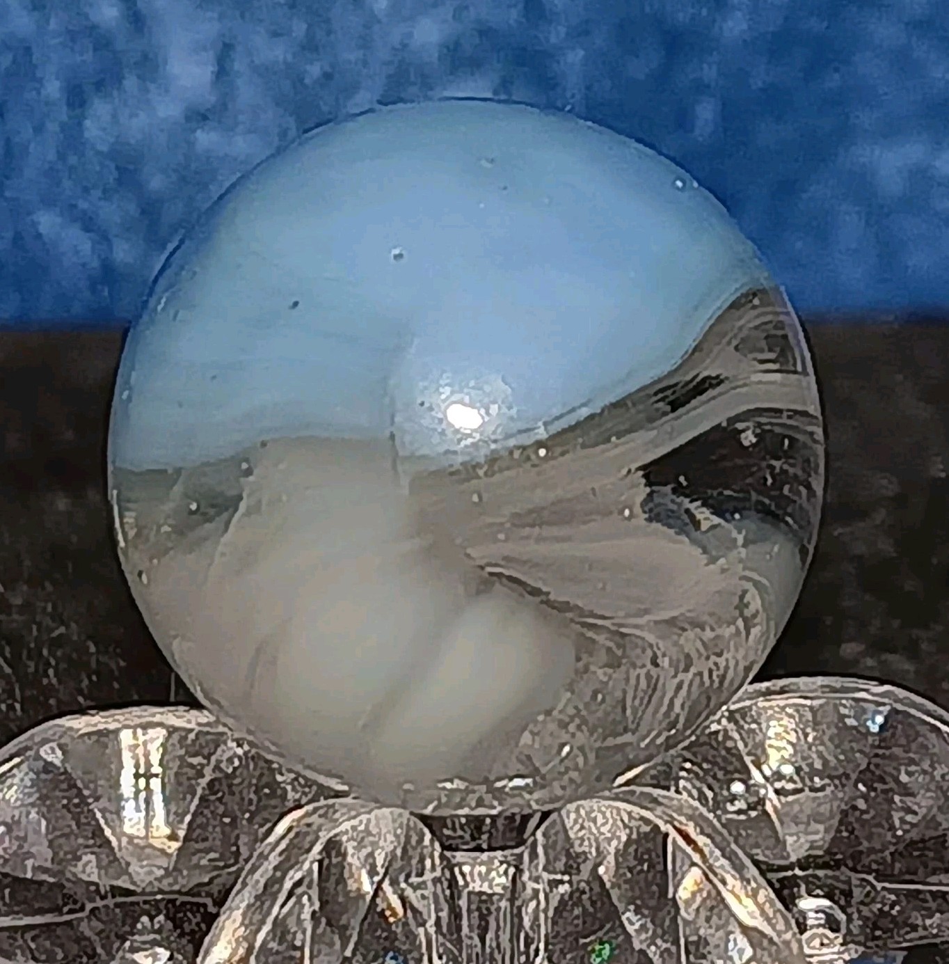 Vintage Marbles Vitro Agate Marble. Mint. 4 Phantom Conqueror Patch. Uv Active