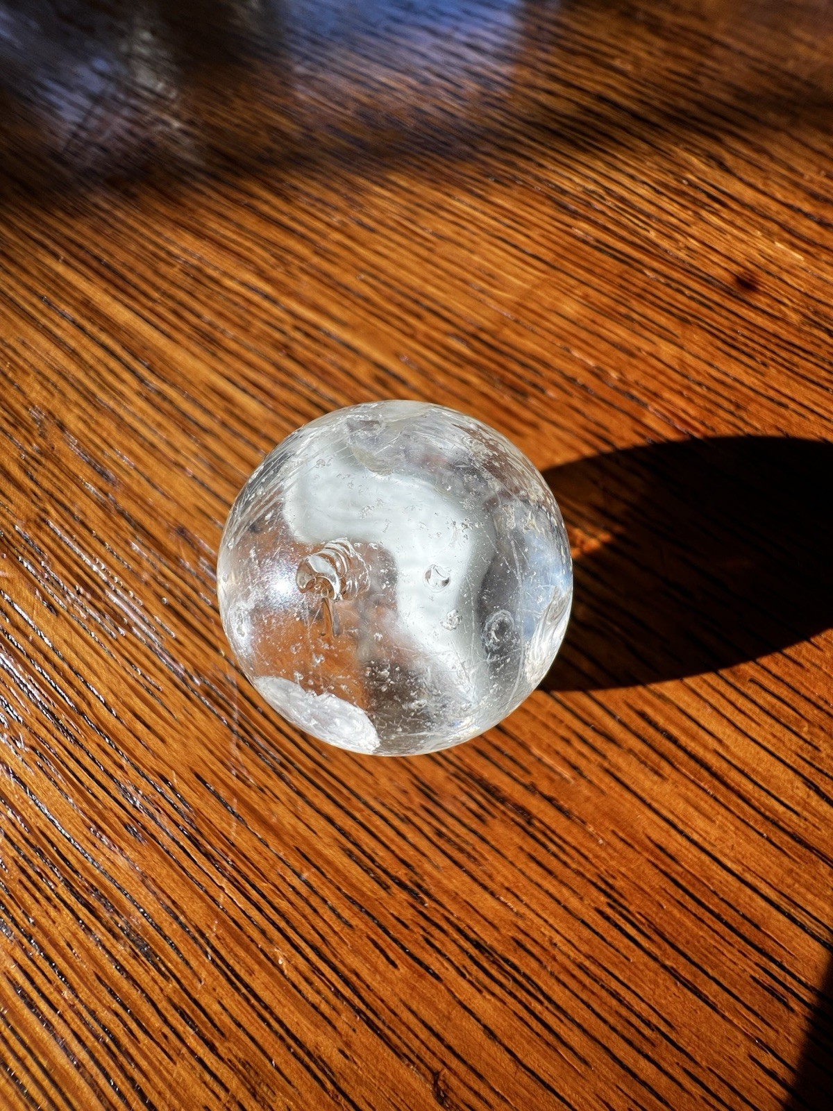 1960’s Machine Made Cat Eye Marble 1” W The Number 7 Inside,