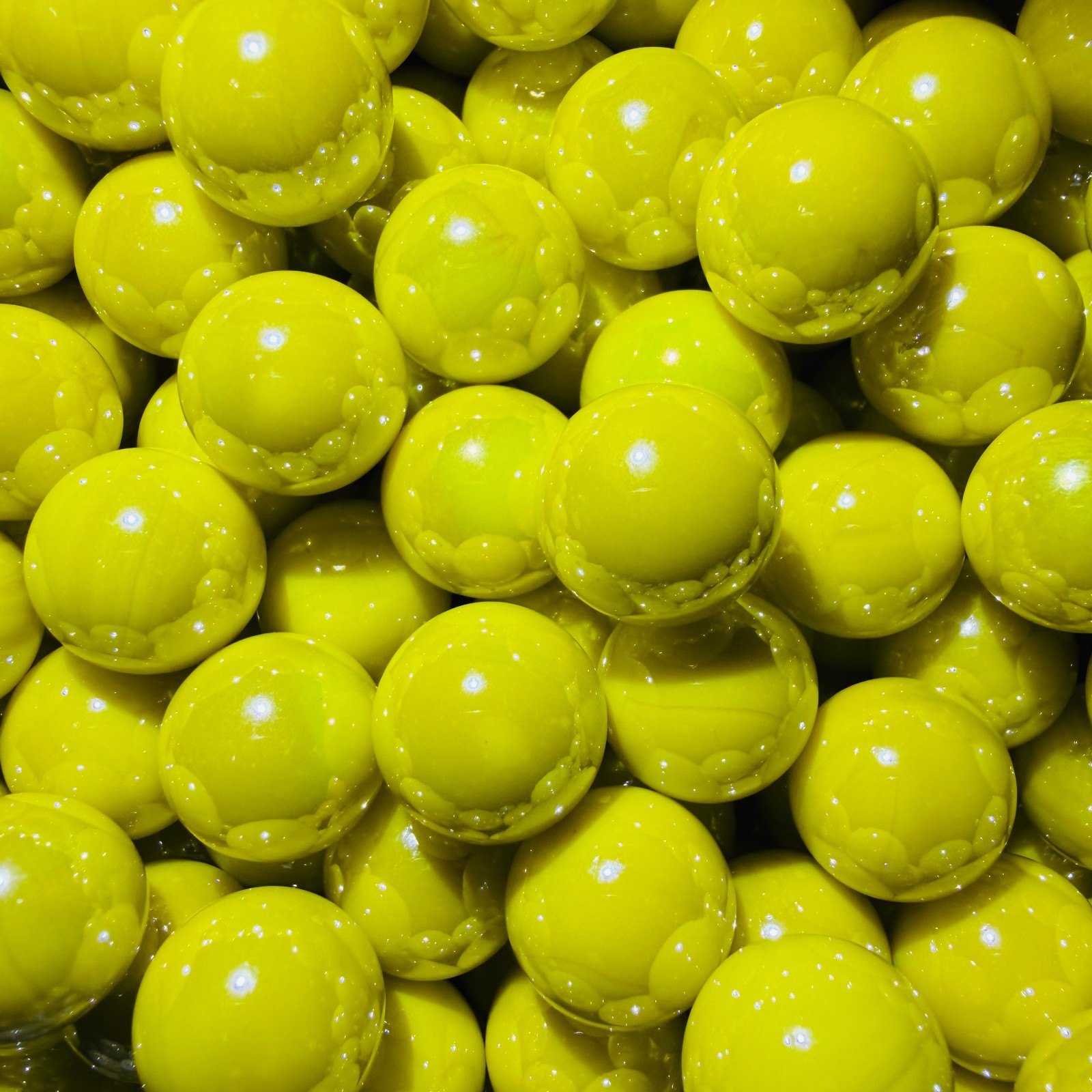 9 Lot Fiesta Yellow Opal Marble Collection by Vintage Marbles 16mm 5/8″ Swirls