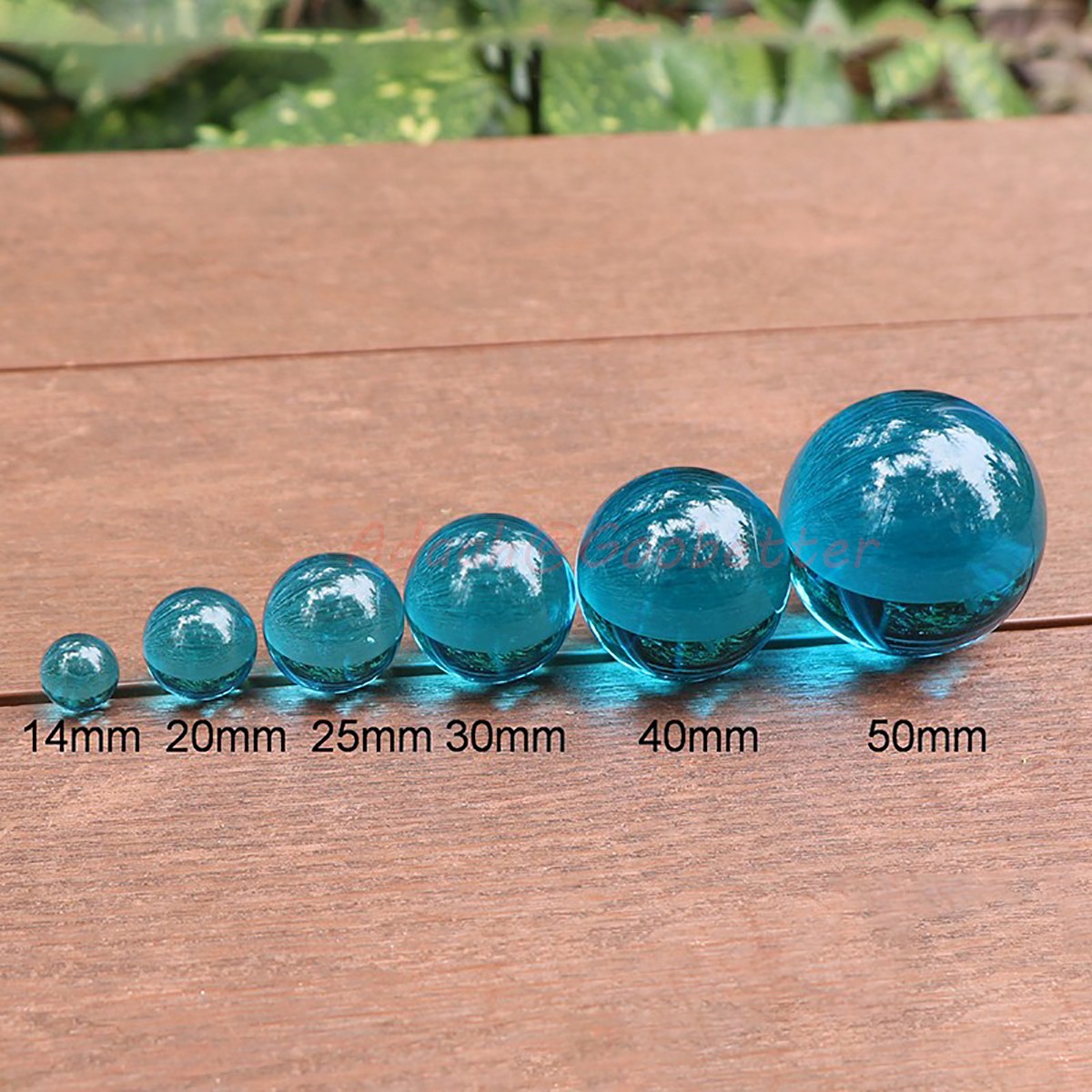 13.5-100mm Lake Blue Crystal Glass Ball Glass Beads Marbles Kids Toy Game Decor