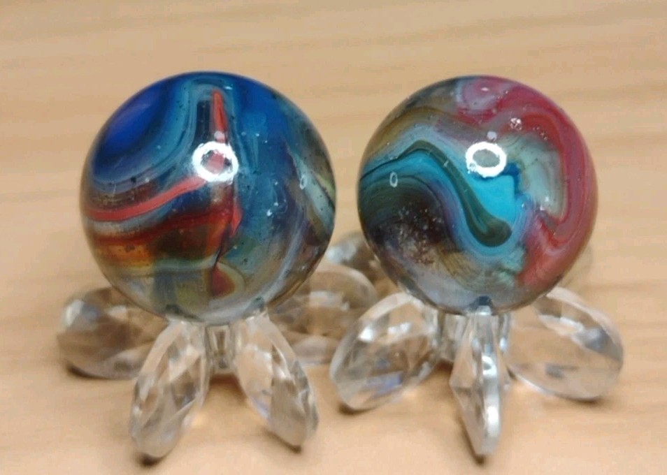 .73″-.69″ D.A.S. MARBLES LOT💥GOLD LUTZ -GLASS TOYS NM+