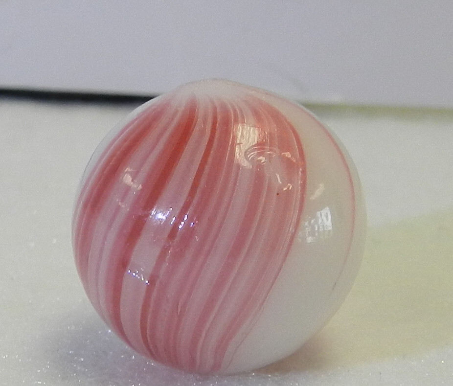 #17712m Vintage German Handmade Banded Opaque Marble .69 Inches