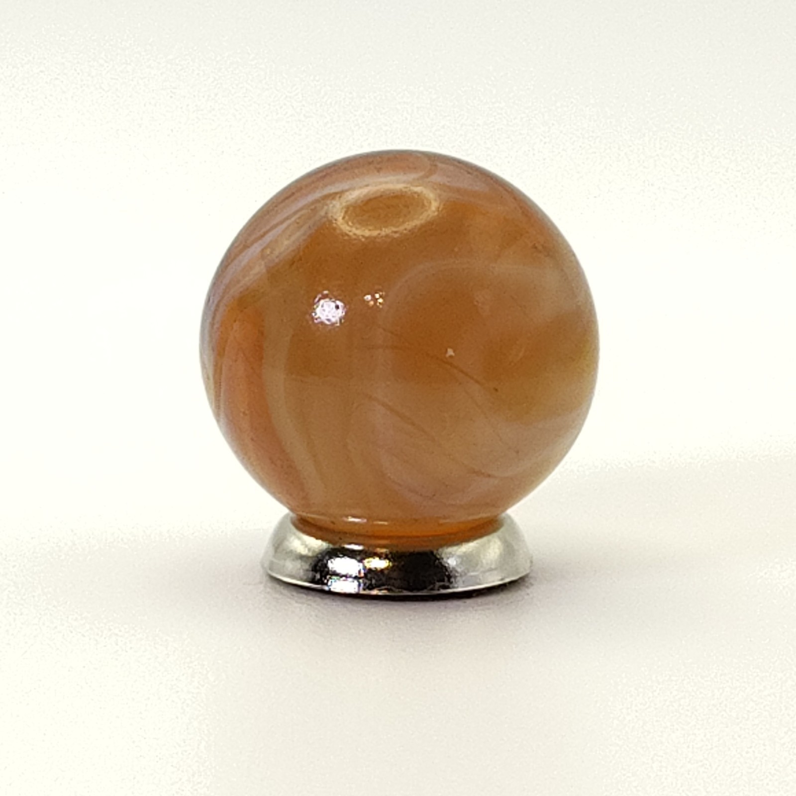 Gorgeous 18mm Amber Slag Marble w/drizzle M-