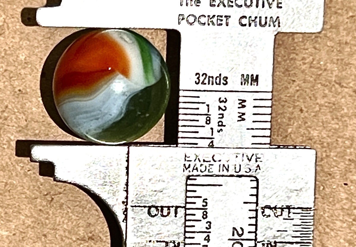 Lot of 3 Vintage Vitro Agate Tri-lite Elite Marbles