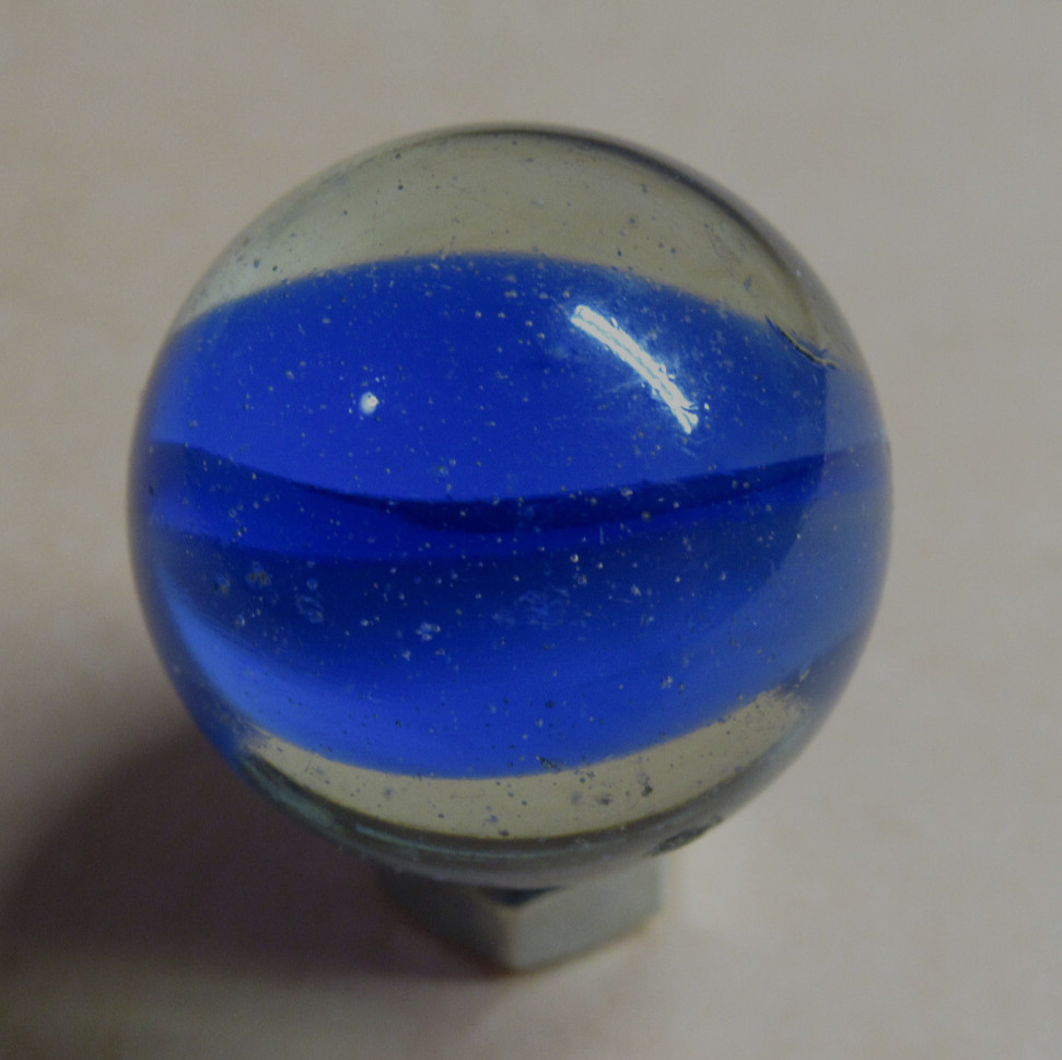 Vintage 31/32″ Cat’s Eye DEEP INDIGO BLUE SHOOTER / BOULDER ~ Ribbon Core