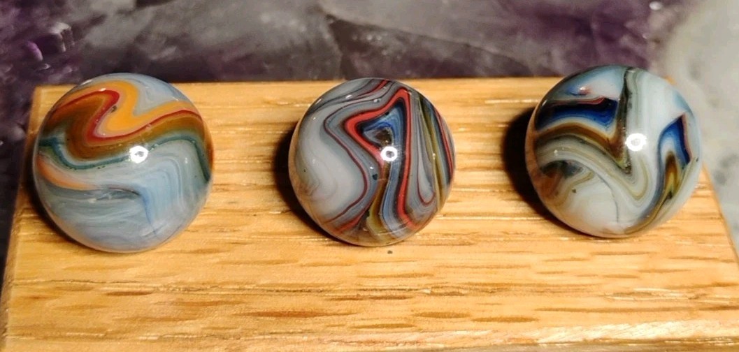 .70″ +/- D.A.S. MARBLES (WEST VIRGINIA REDBUDS) 10/22/20 – LOT OF 3 NM