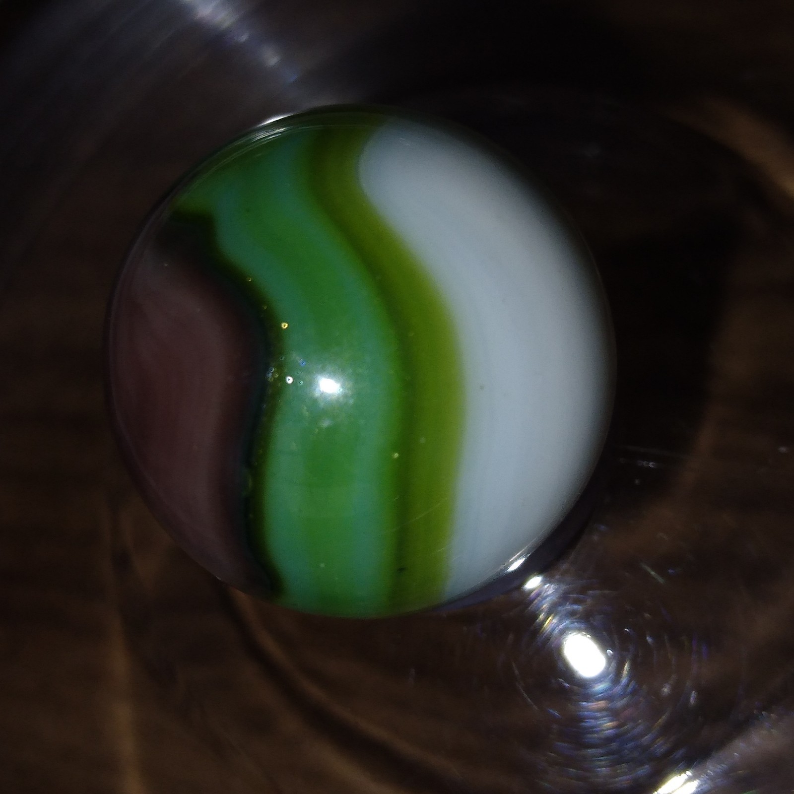.61 Vitro Agate Tiger Eye Conqueror Wedding Cake White, Green Aventurine Marble