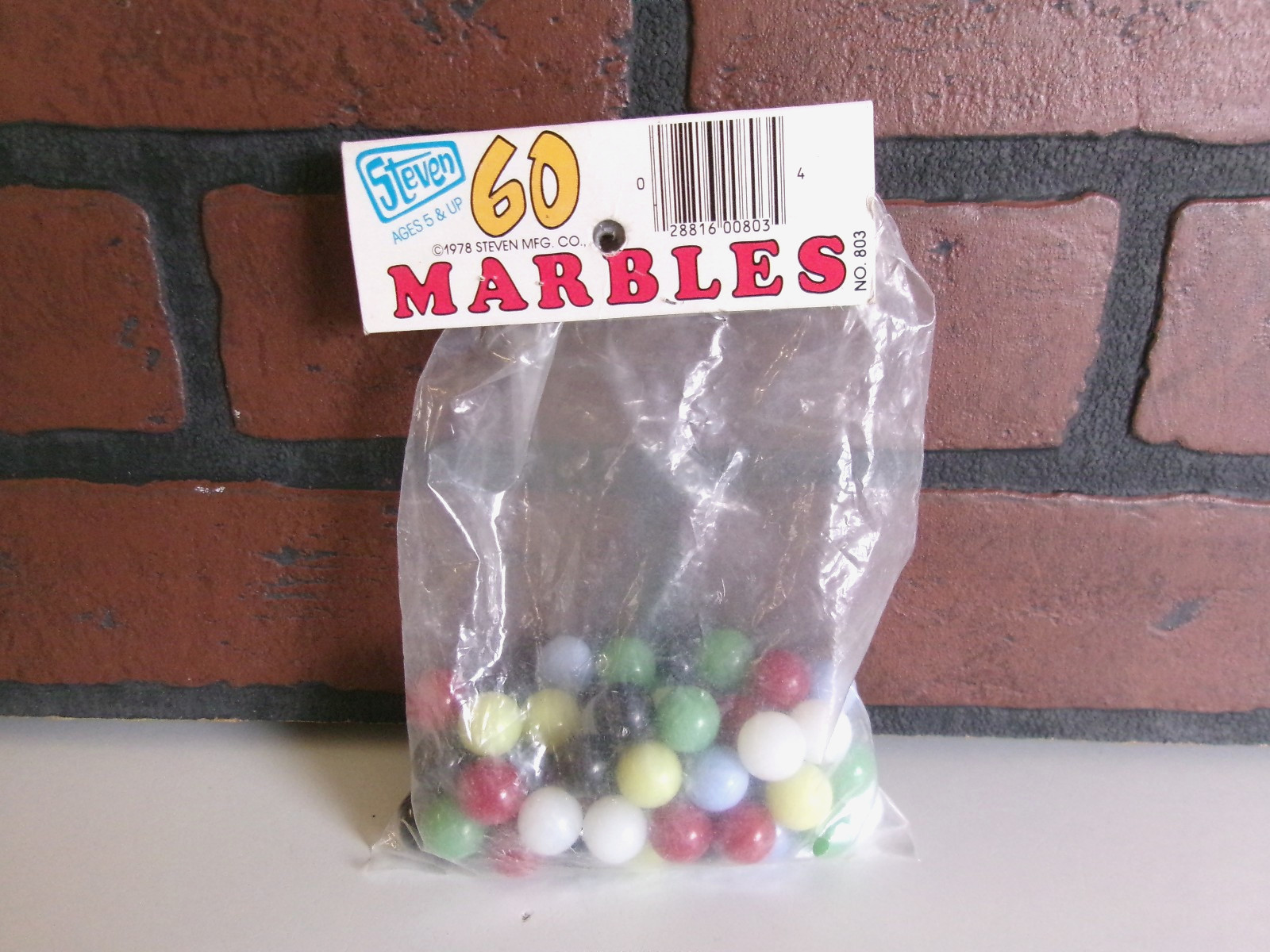 Vintage 1978 Steven 59 Chinese Checker Marbles Original Package USA Missing One