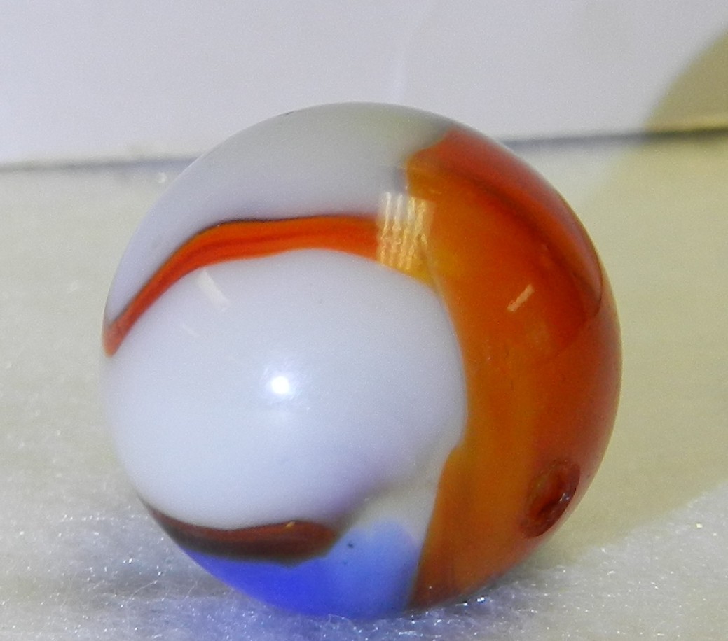 #20327m Large .78 Inches Peltier Glass NLR Liberty Shooter Marble Mint As Made
