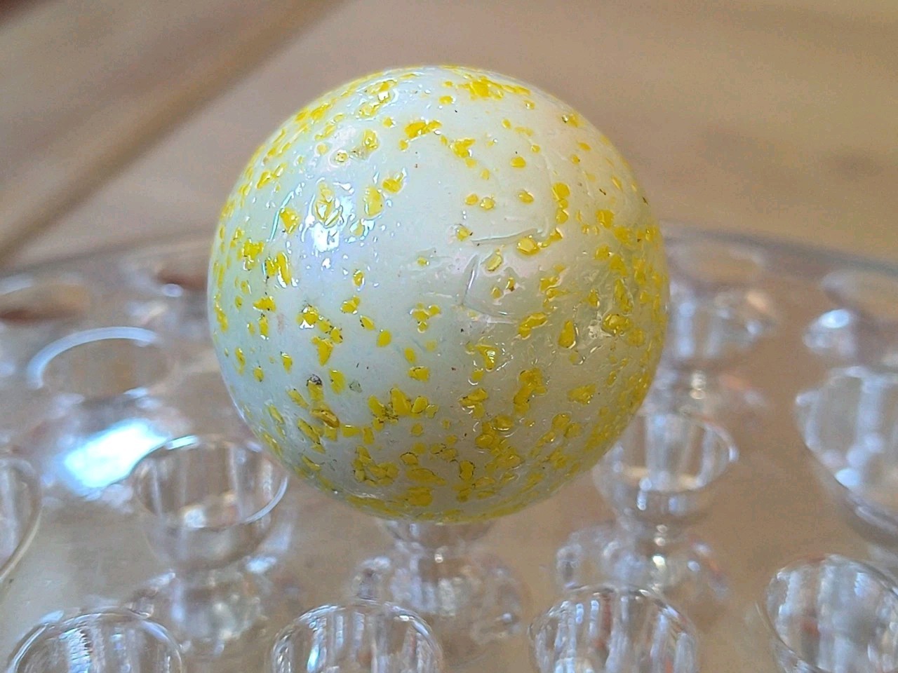 Lot of 3 Vacor de Mexico Jumbo Boulders 1.25” Frit Glass Marbles Confetti…