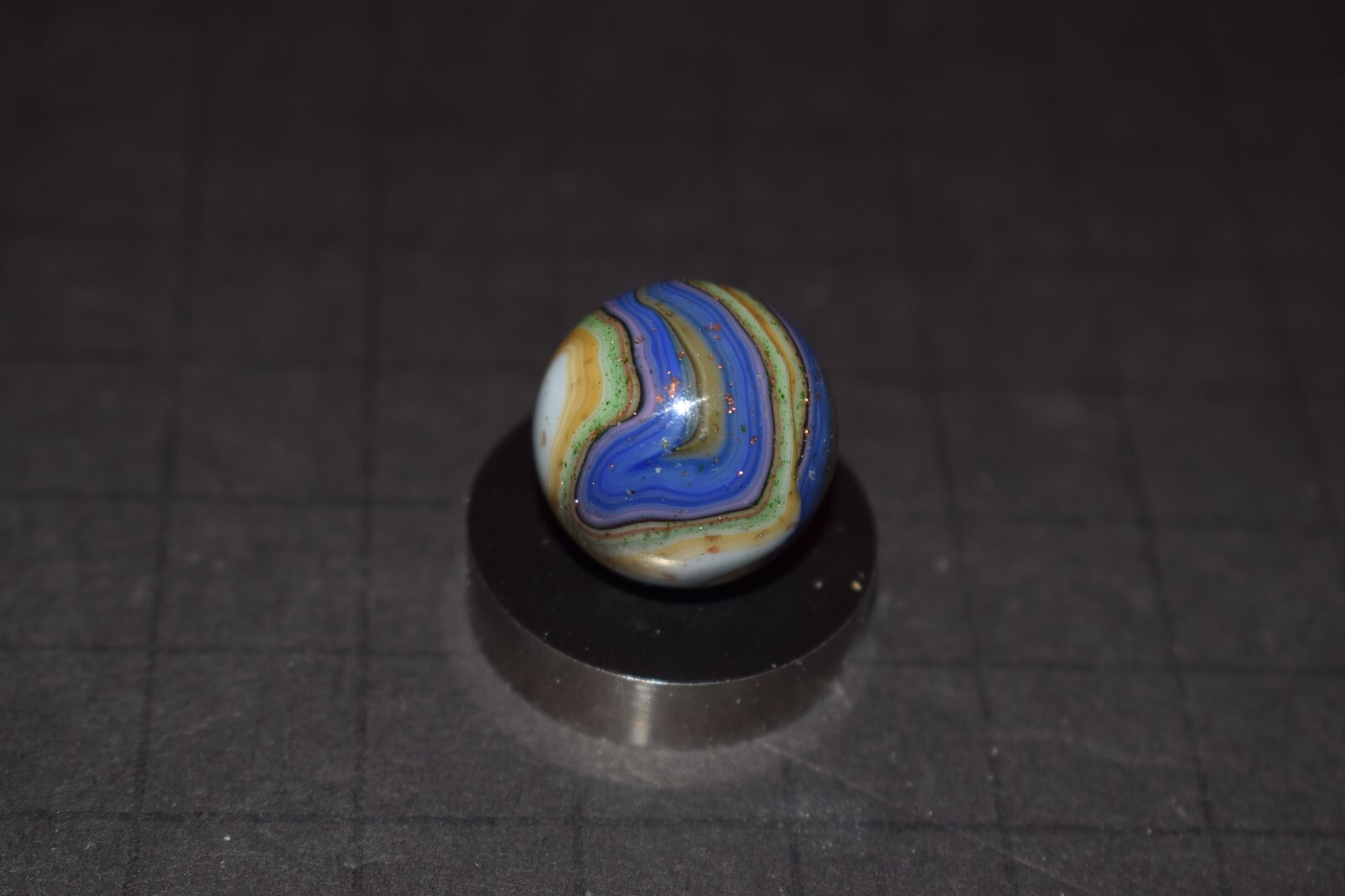JABO/DAS Buddys Run Adventure Swirl Toy Marble Size .734″=47/64″ =18mm Mint